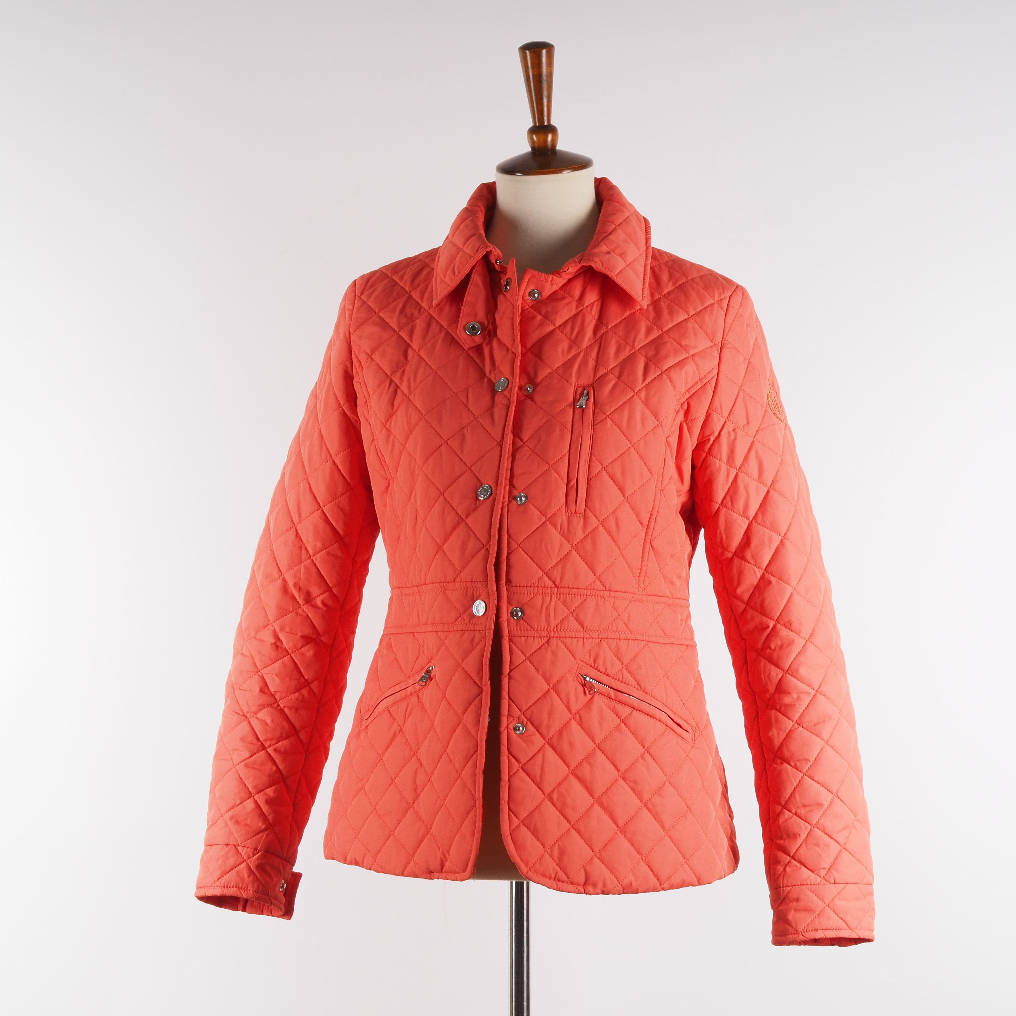 Lauren Ralph Lauren × Ralph Lauren Ralph Lauren Vintage Women's Coral Red Quilted Jacket Coat Size S / US 4 / IT 40 - 4 Thumbnail