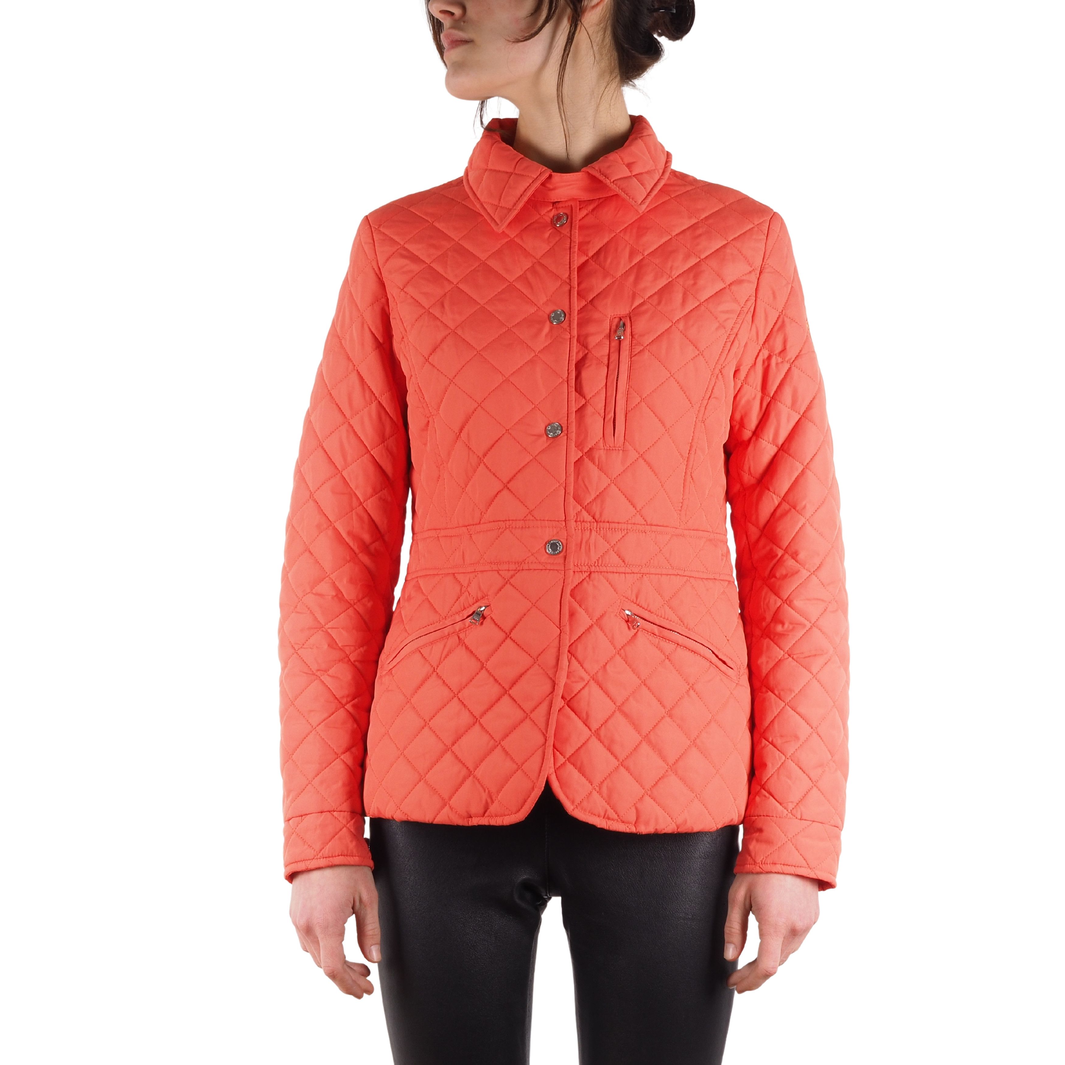 Lauren Ralph Lauren × Ralph Lauren Ralph Lauren Vintage Women's Coral Red Quilted Jacket Coat Size S / US 4 / IT 40 - 1 Thumbnail