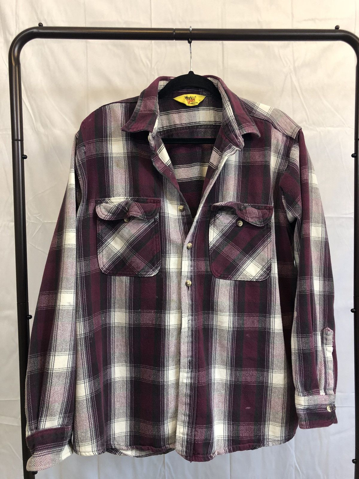 Vintage Thrashed Distressed Plaid Flannel Button Shirt Size US XL / EU 56 / 4 - 1 Thumbnail