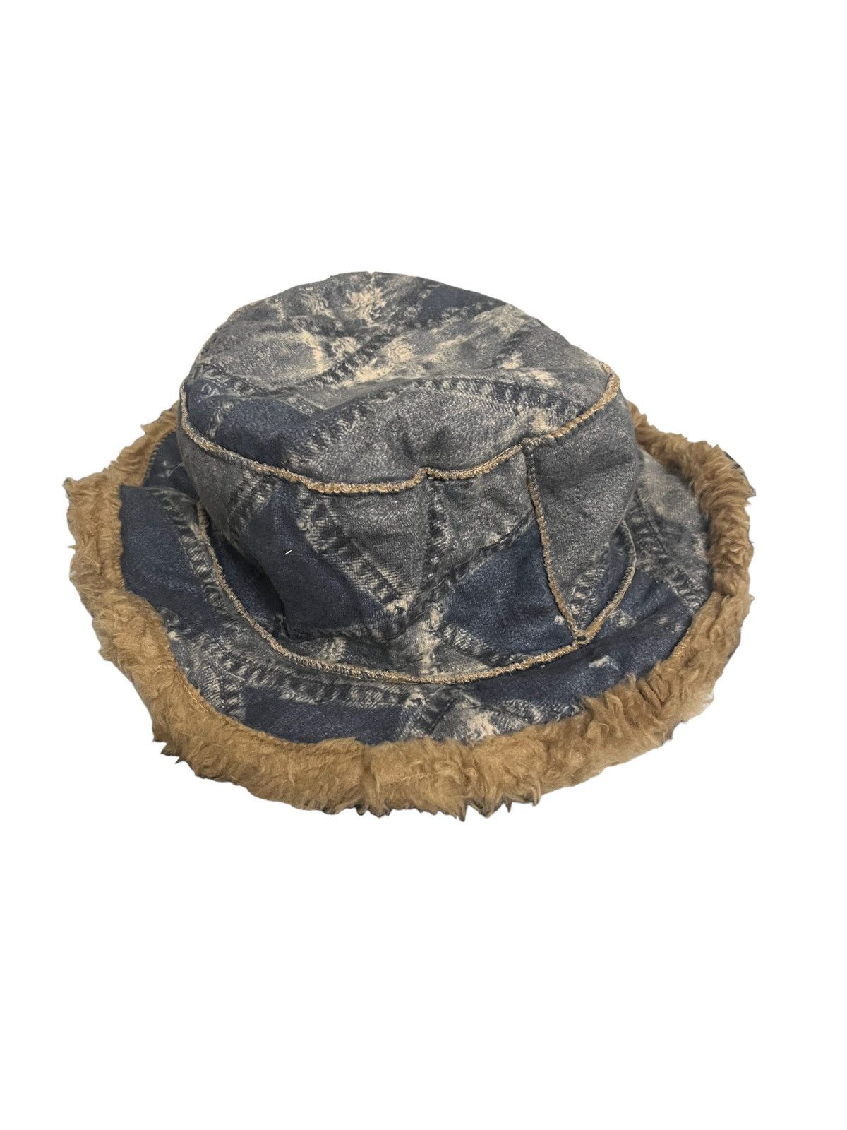 If Six Was Nine Bucket Hats Fur Wool Patchwork Print Winter Season Size ONE SIZE - 1 Thumbnail