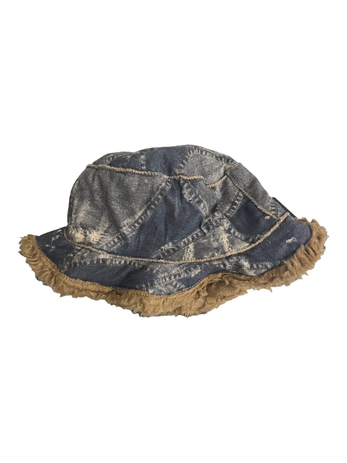 If Six Was Nine Bucket Hats Fur Wool Patchwork Print Winter Season Size ONE SIZE - 2 Thumbnail