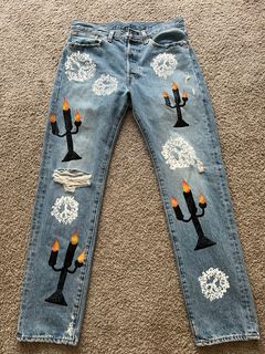 DIY Custom Painted Jeans l LV Jeans 
