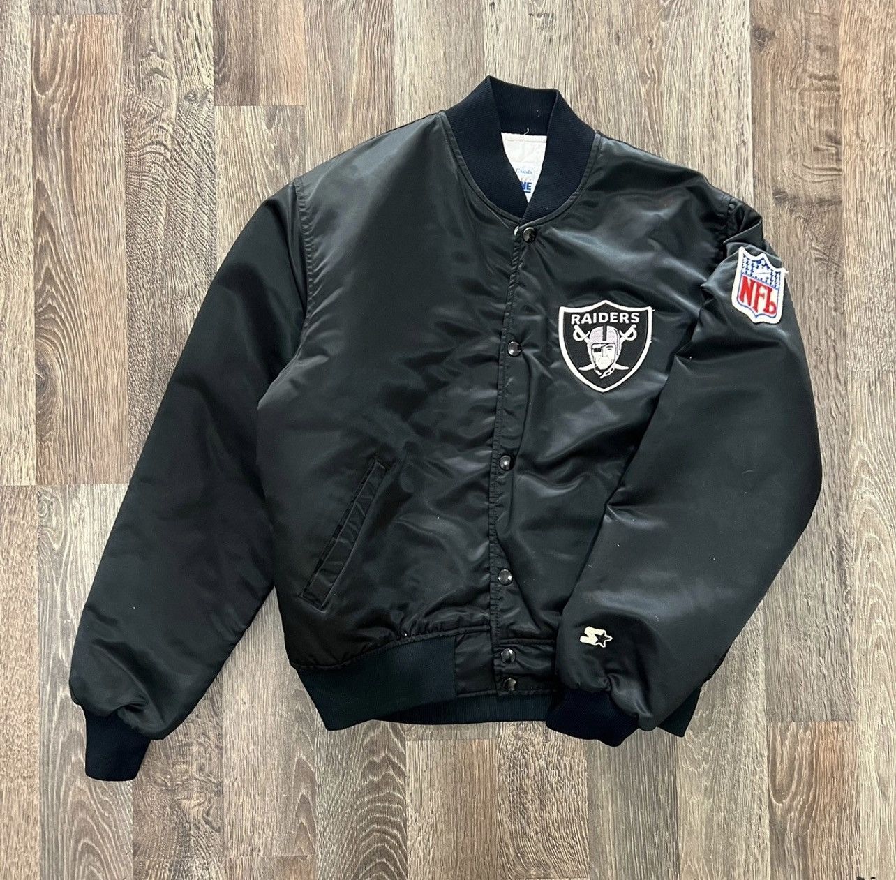 90s raiders starter jacket shop