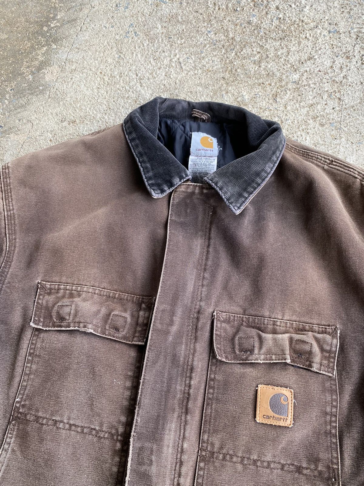Carhartt × Vintage Vintage 90’s Carhartt Faded Work Wear Distressed C26 Jacket Size US XL / EU 56 / 4 - 2 Thumbnail