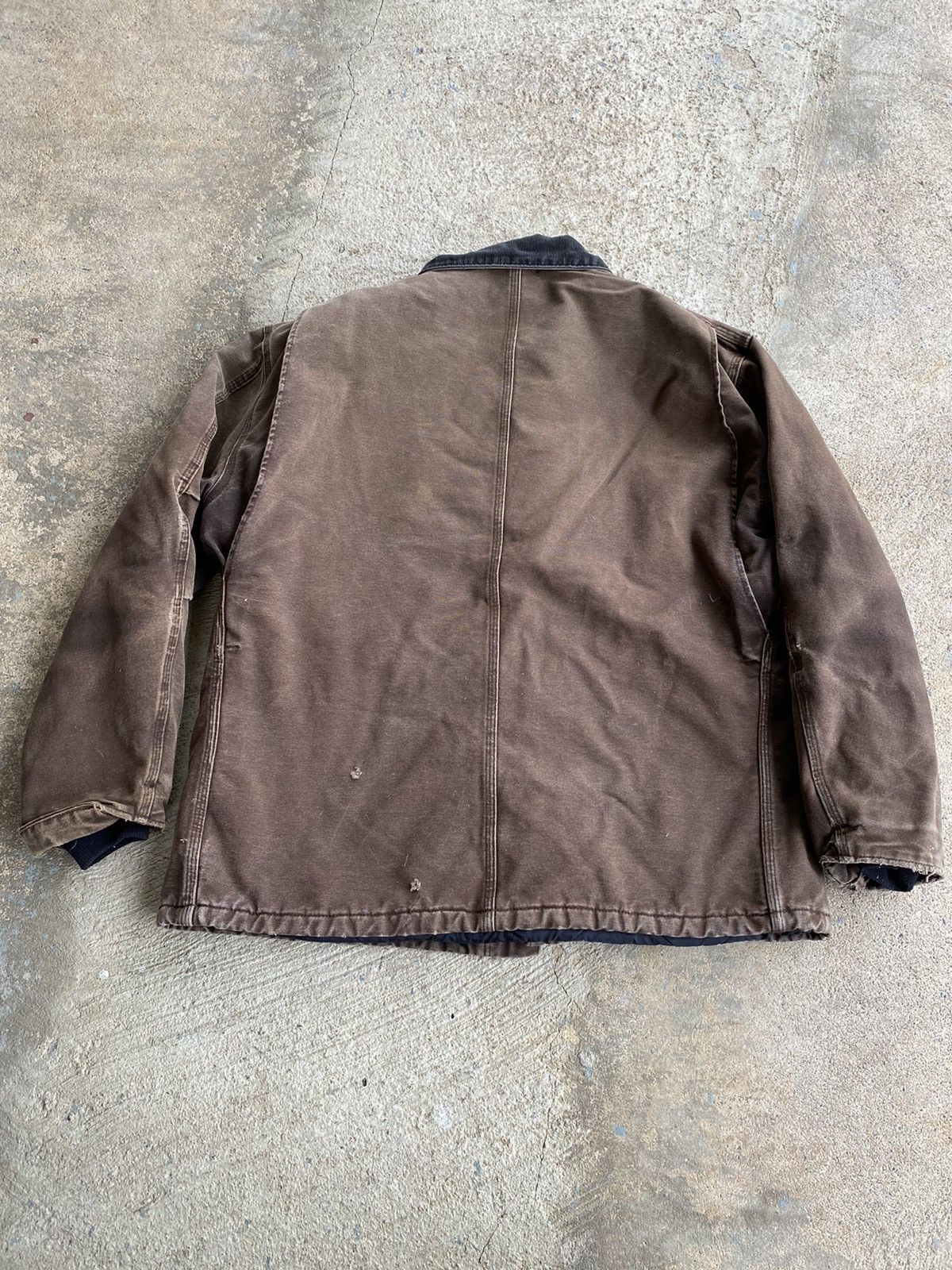 Carhartt × Vintage Vintage 90’s Carhartt Faded Work Wear Distressed C26 Jacket Size US XL / EU 56 / 4 - 12 Thumbnail