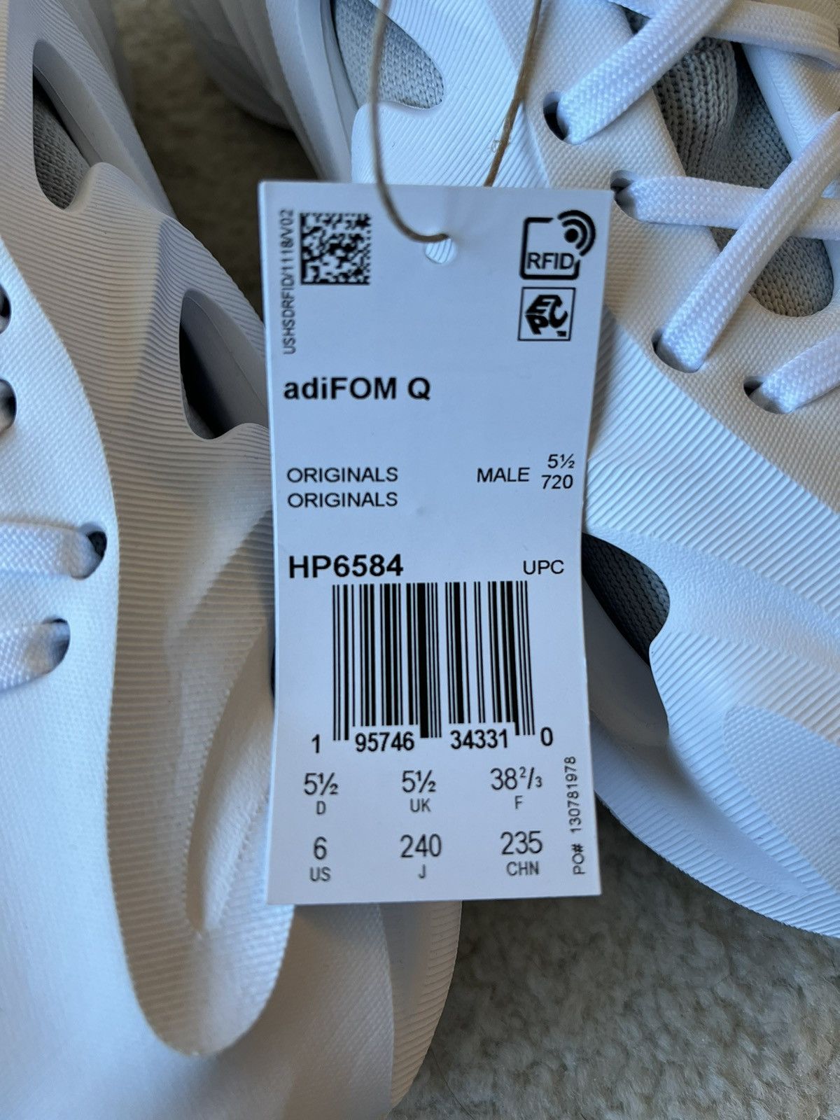 Adidas adidas adiFOM Q ‘Footwear White Grey’ Size US 6 / EU 39 - 7 Thumbnail