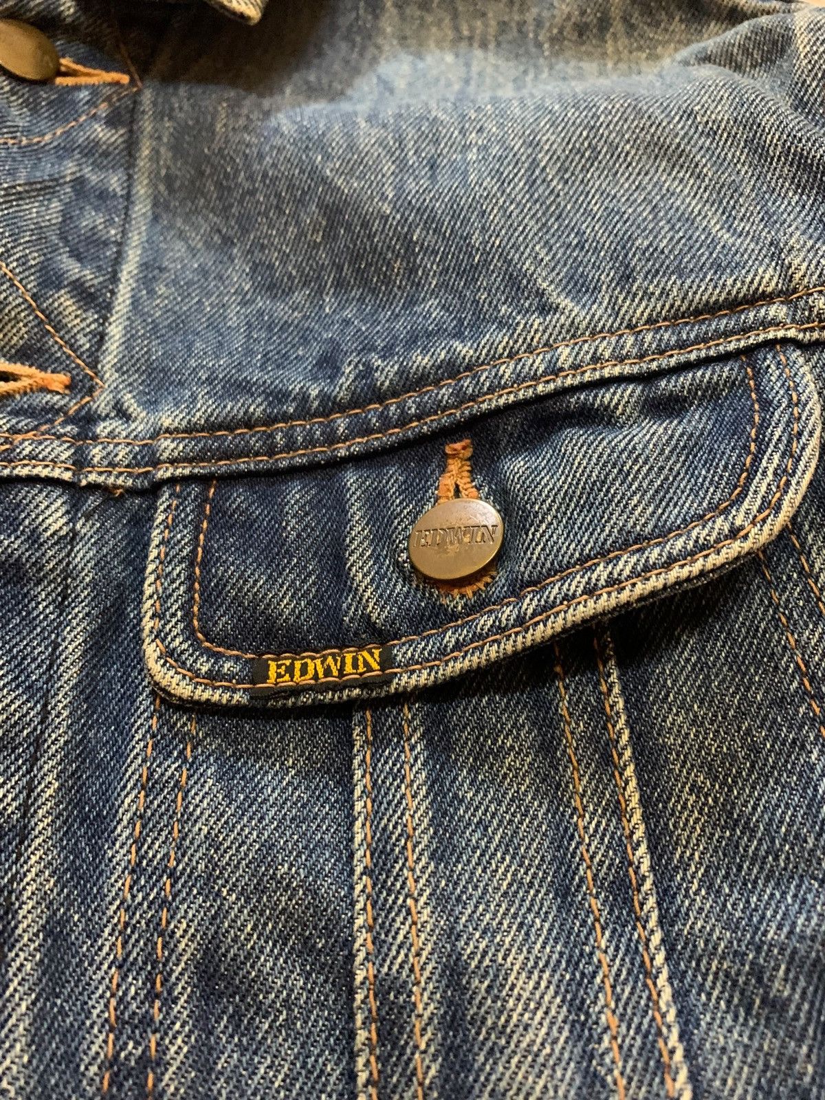 Edwin × Vintage 80s edwin denim jacket Lot 5082 Size US S / EU 44-46 / 1 - 12 Thumbnail