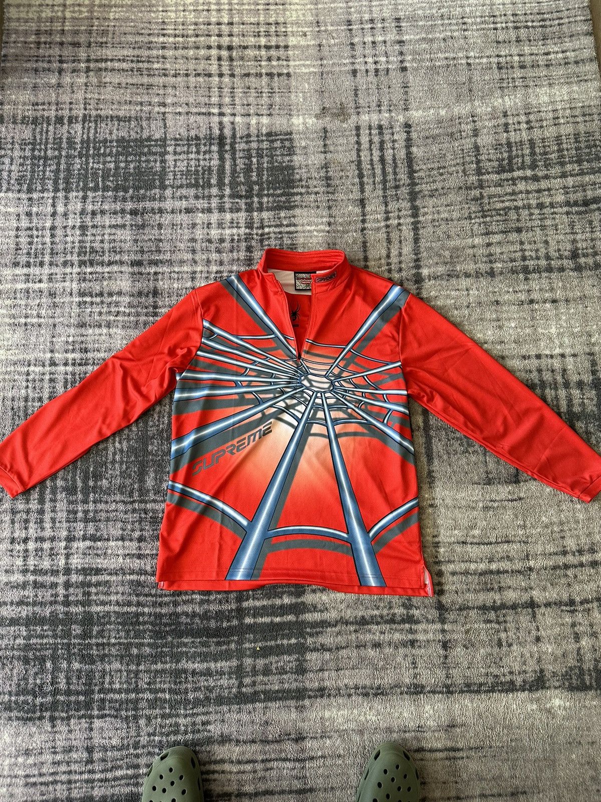 Supreme Supreme/Spyder Web Half Zip Pullover “red” | Grailed