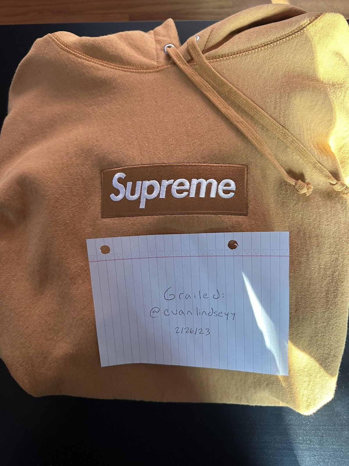 Supreme Hoodie Box Logo FW21 Mustard