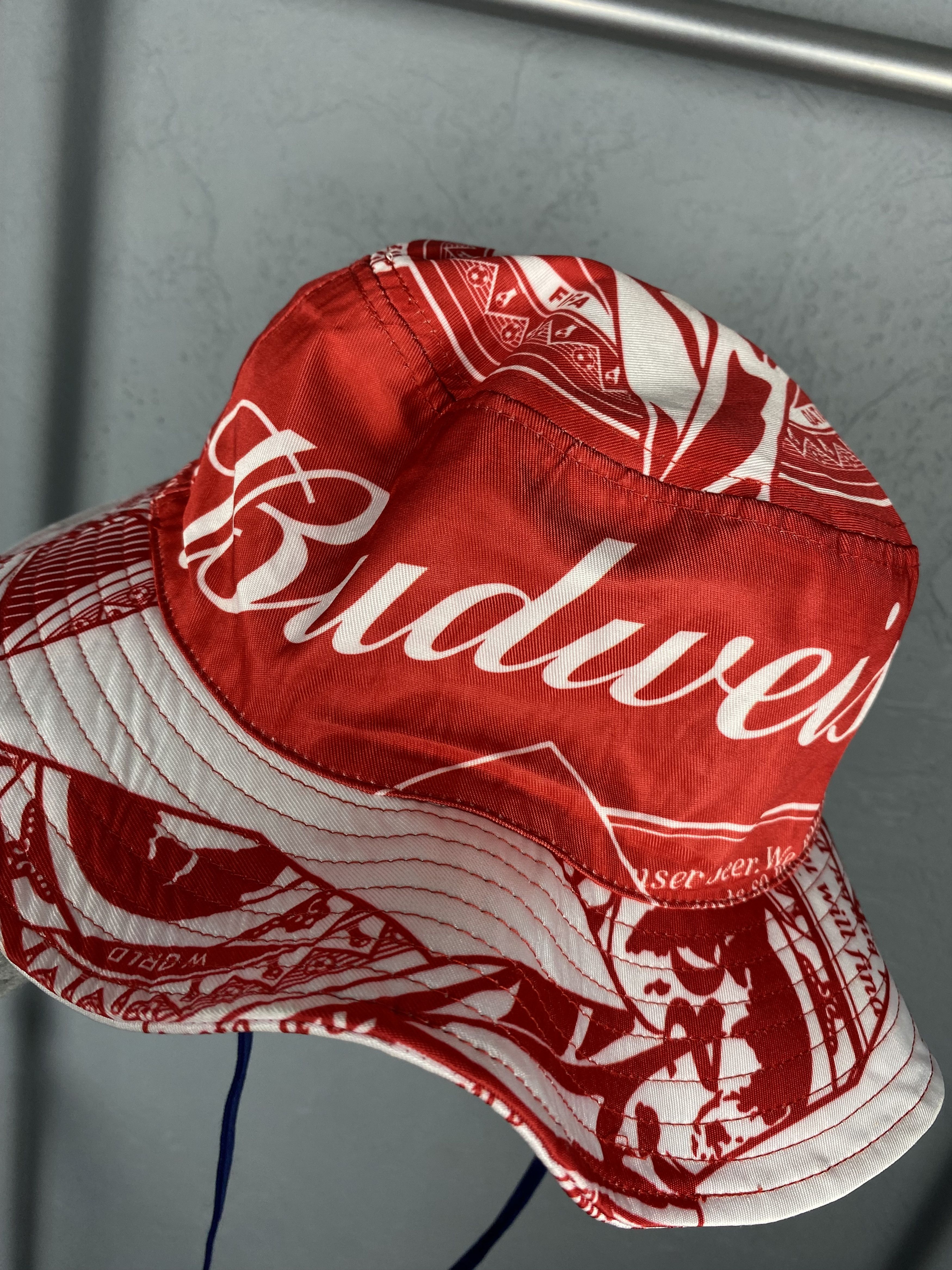 Budweiser × Vintage Budweiser Bucket Hat Cap Swoosh 90s Vintage Size ONE SIZE - 3 Thumbnail