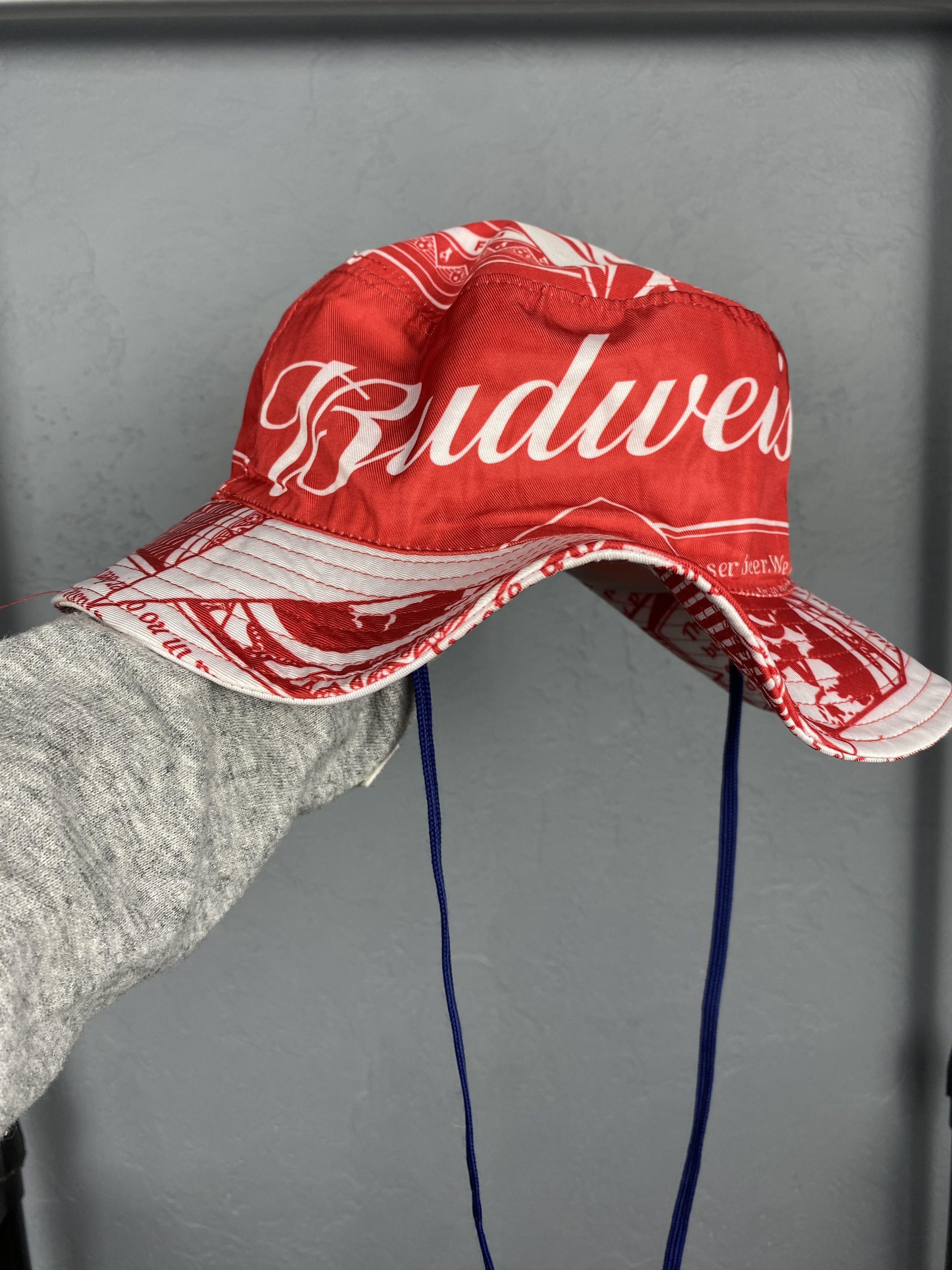 Budweiser × Vintage Budweiser Bucket Hat Cap Swoosh 90s Vintage Size ONE SIZE - 1 Thumbnail