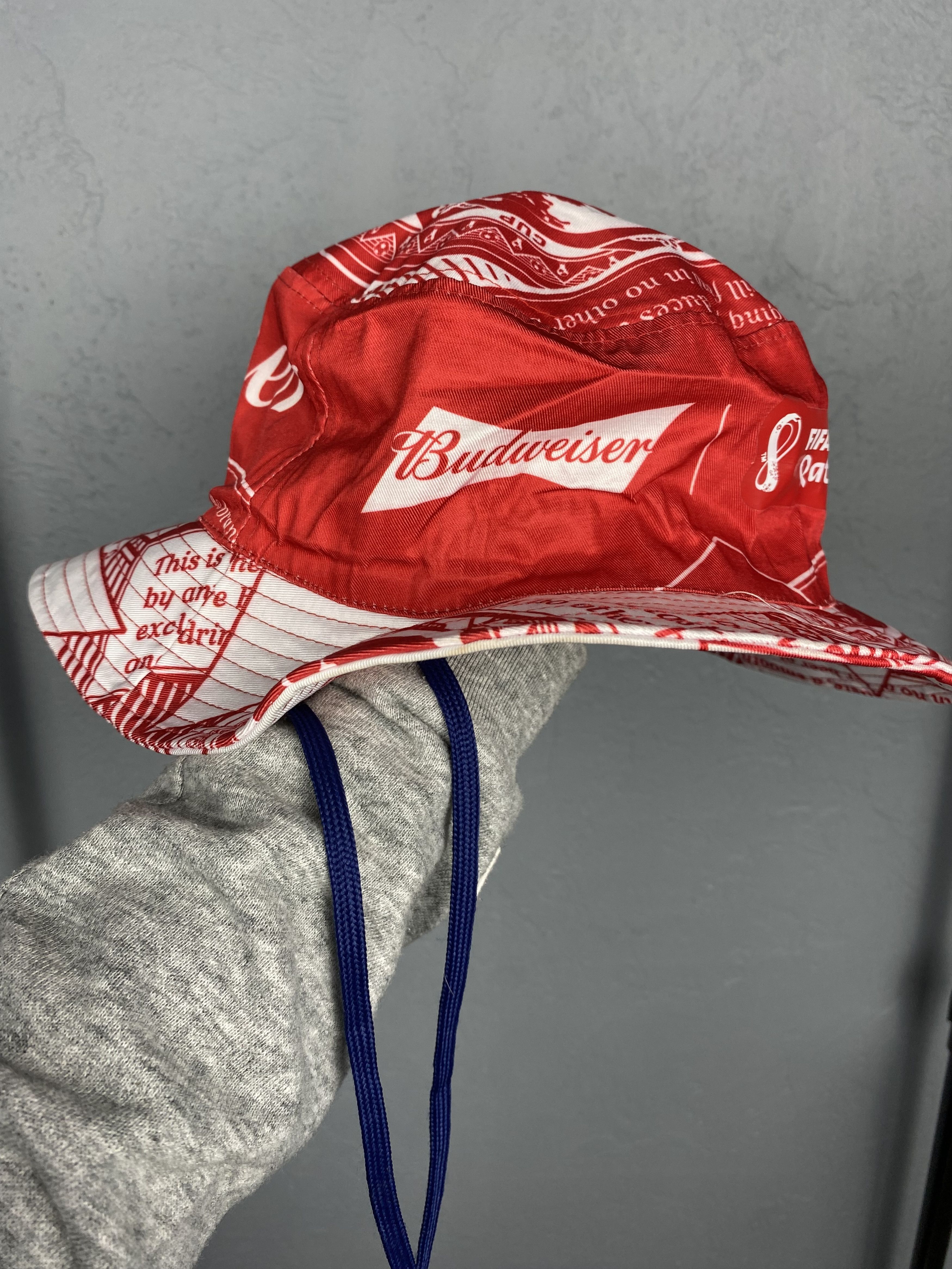 Budweiser × Vintage Budweiser Bucket Hat Cap Swoosh 90s Vintage Size ONE SIZE - 4 Thumbnail