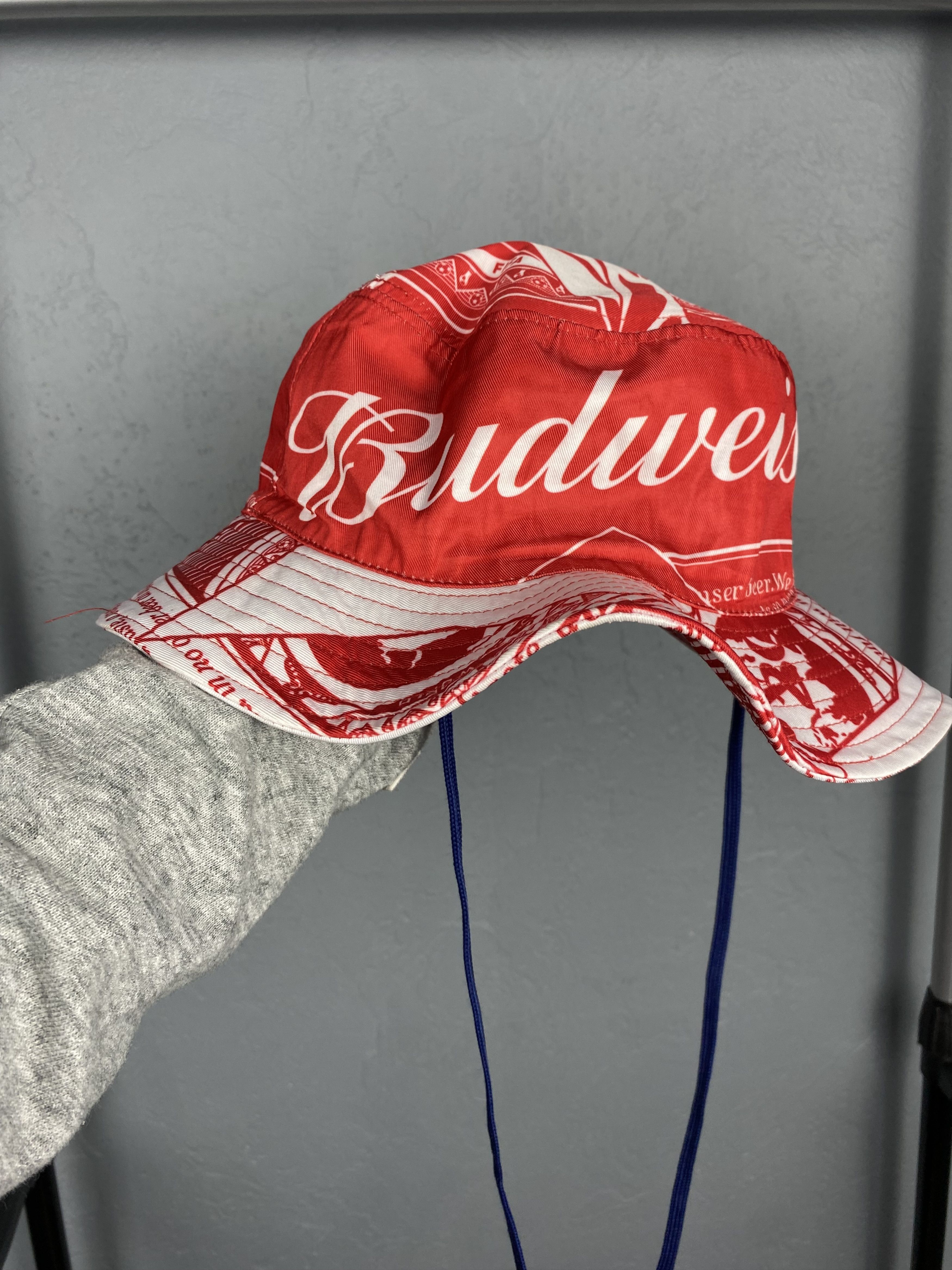Budweiser × Vintage Budweiser Bucket Hat Cap Swoosh 90s Vintage Size ONE SIZE - 2 Thumbnail