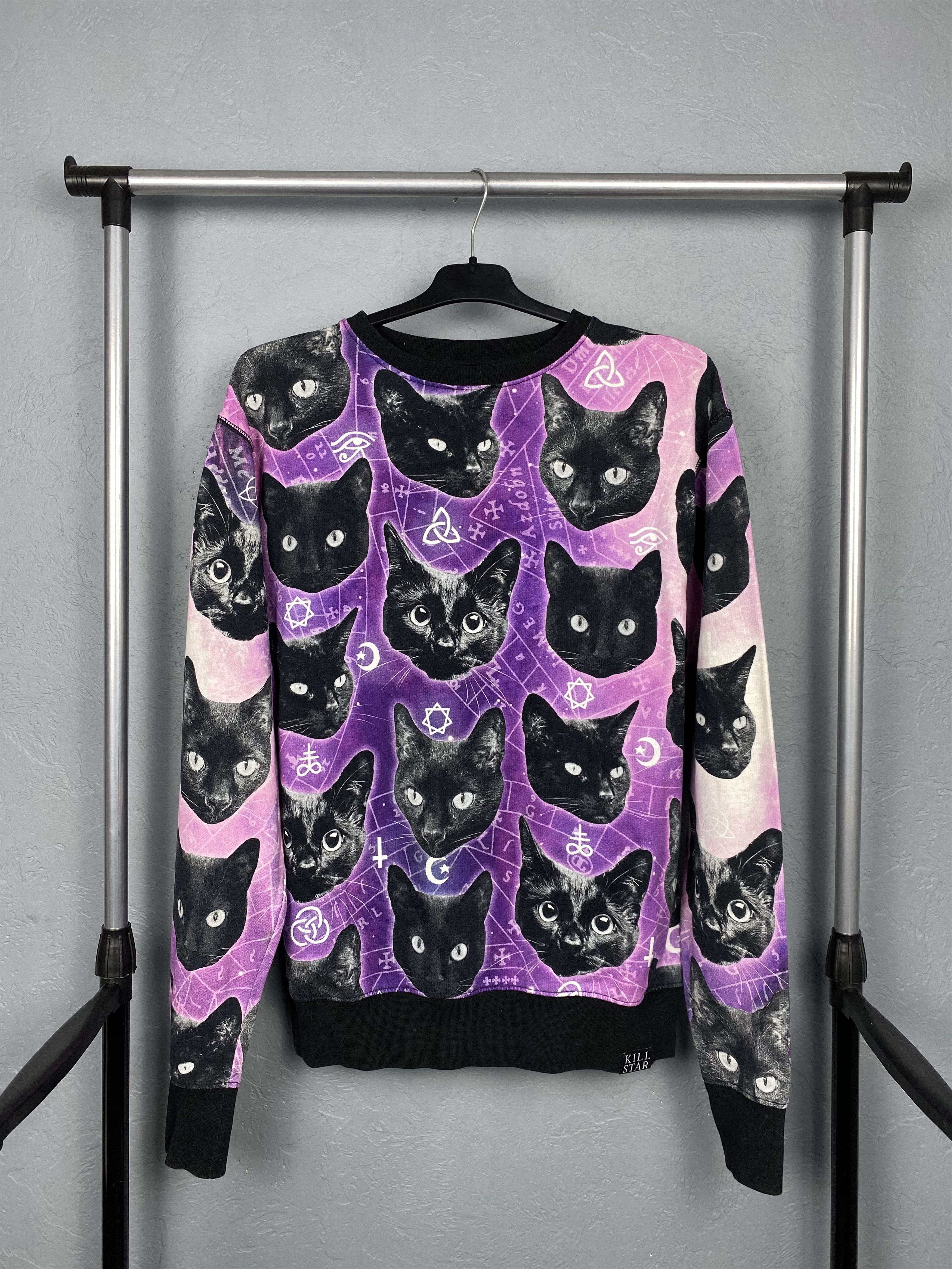 Killstar Killstar Cat Mens Crewneck Sweatshirt Size US M / EU 48-50 / 2 - 1 Thumbnail