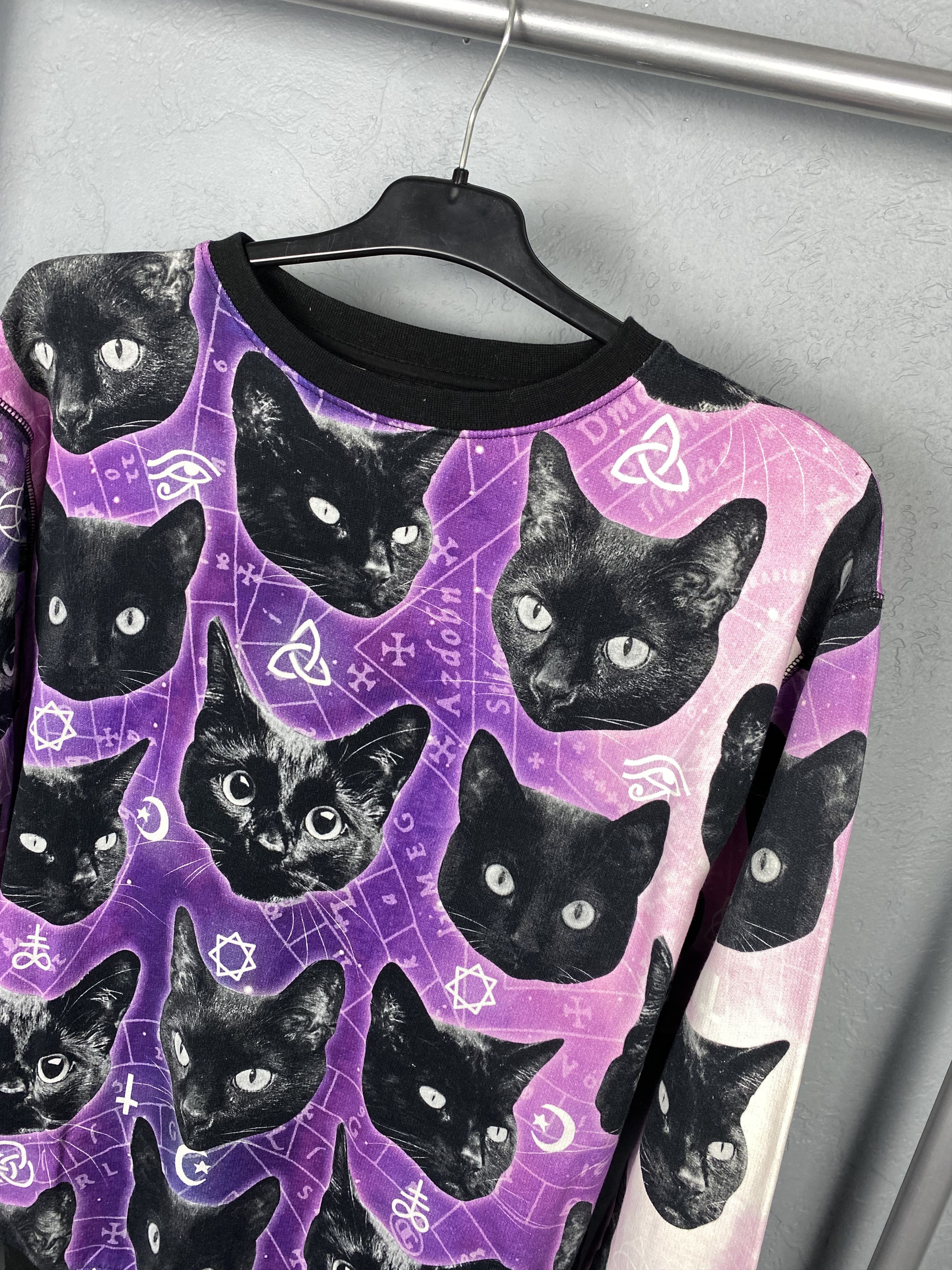 Killstar Killstar Cat Mens Crewneck Sweatshirt Size US M / EU 48-50 / 2 - 2 Thumbnail