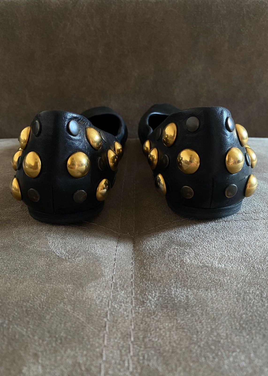 Gucci Leather Gucci Ballet Flats With Golden Studs Size US 9.5 / IT 39.5 - 7 Thumbnail