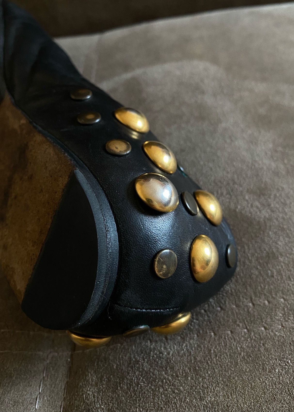 Gucci Leather Gucci Ballet Flats With Golden Studs Size US 9.5 / IT 39.5 - 10 Thumbnail
