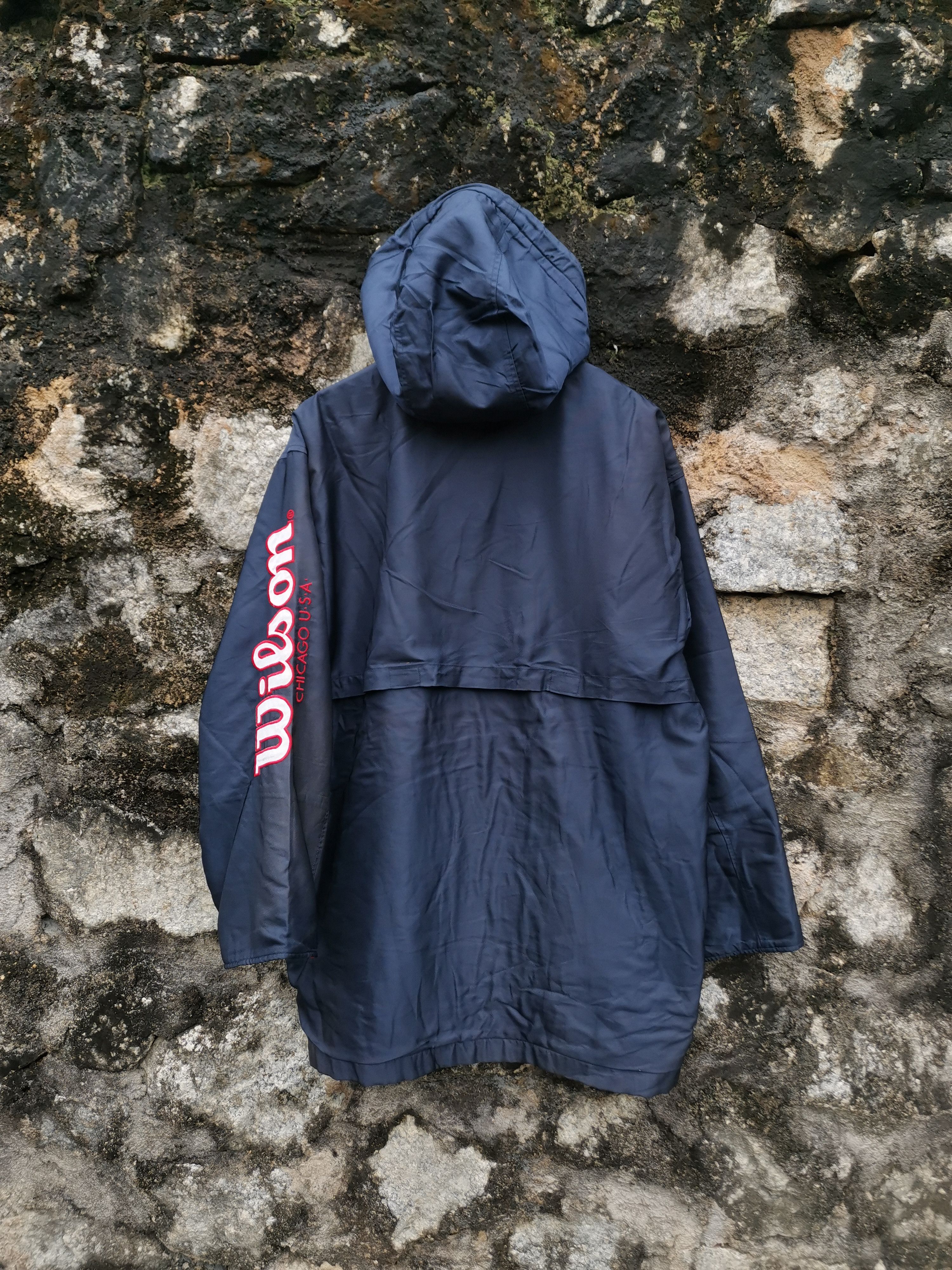 Japanese Brand Vintage 90s Wilson Hoodie Sherpa Long Jacket Size US L / EU 52-54 / 3 - 4 Thumbnail