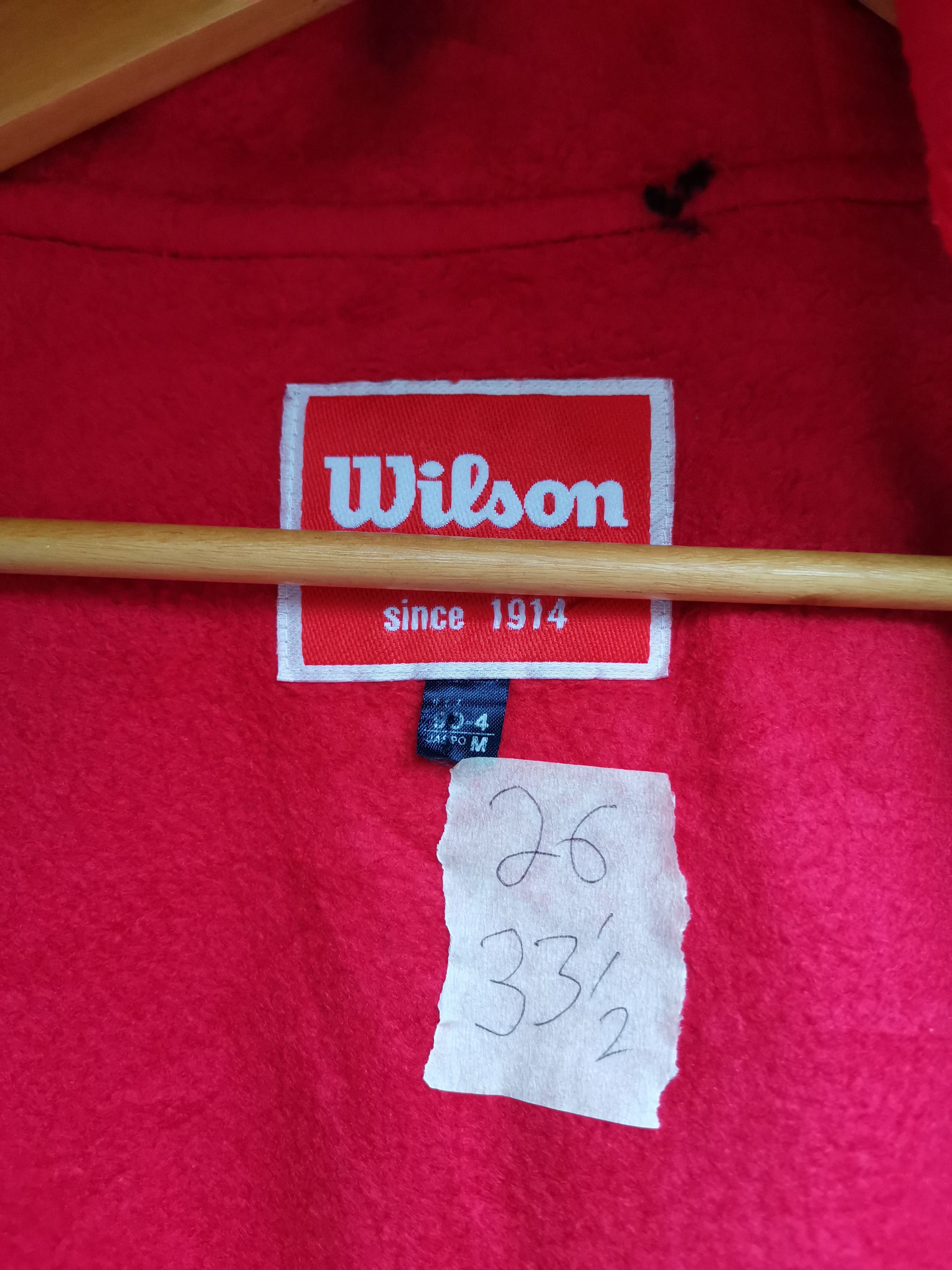 Japanese Brand Vintage 90s Wilson Hoodie Sherpa Long Jacket Size US L / EU 52-54 / 3 - 5 Thumbnail
