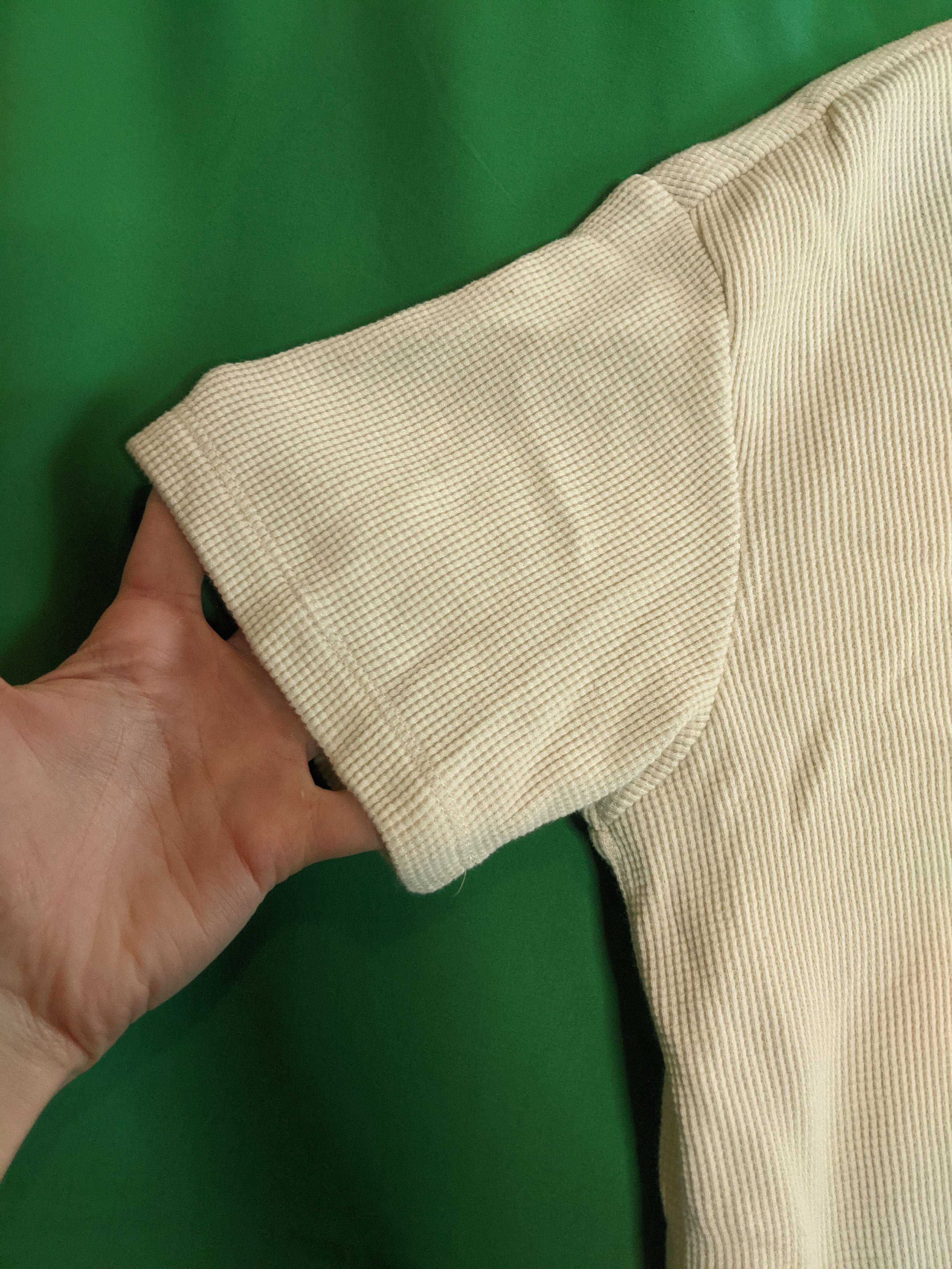 Fear of God Cream knit thermal henley t-shirt S Size US S / EU 44-46 / 1 - 10 Thumbnail