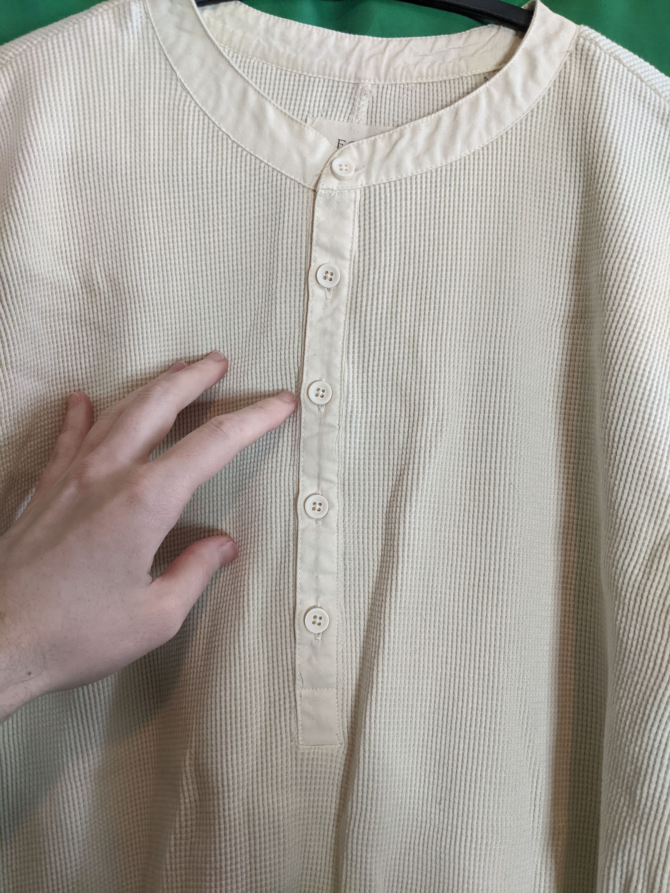 Fear of God Cream knit thermal henley t-shirt S Size US S / EU 44-46 / 1 - 9 Thumbnail