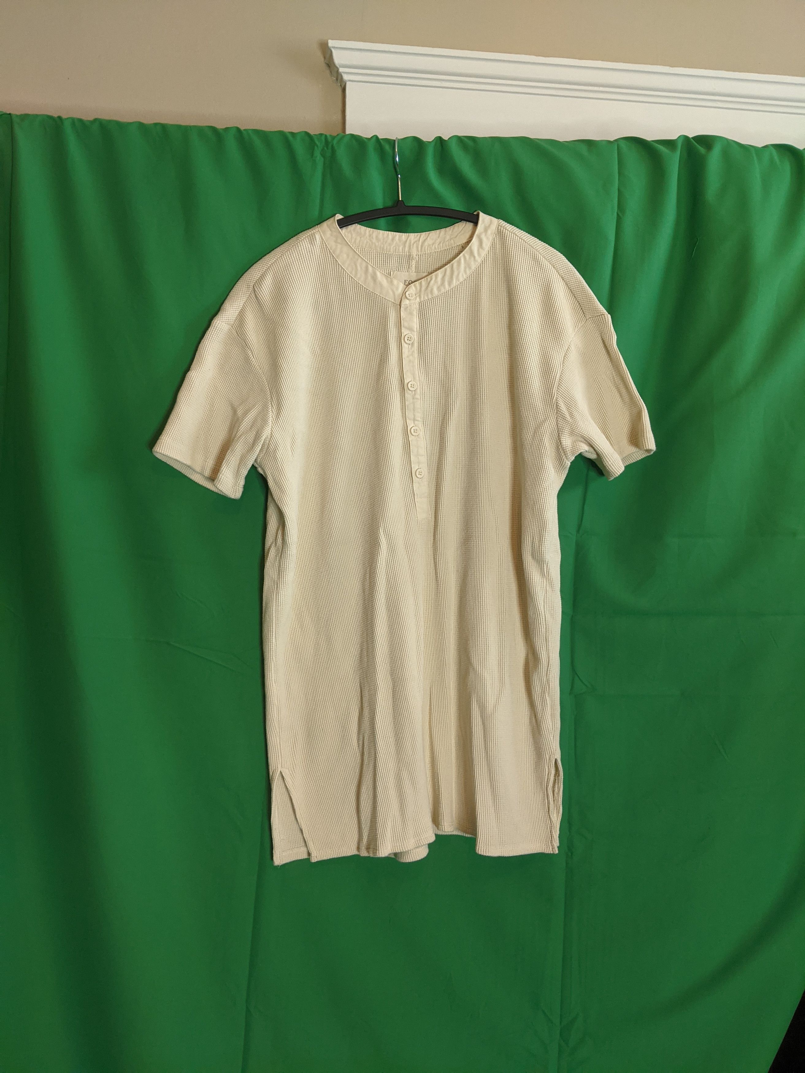 Fear of God Cream knit thermal henley t-shirt S Size US S / EU 44-46 / 1 - 13 Thumbnail