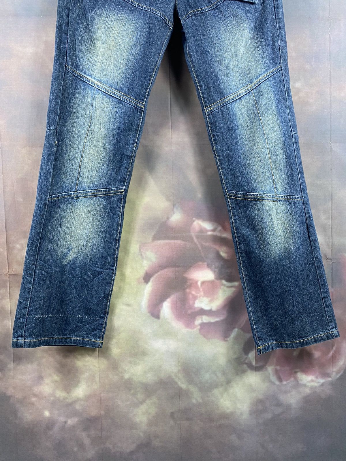 Japanese Brand × Jean × Vintage Vintage 30x31 Multi Pocket Double Knee Denim Pants Size US 30 / EU 46 - 4 Thumbnail