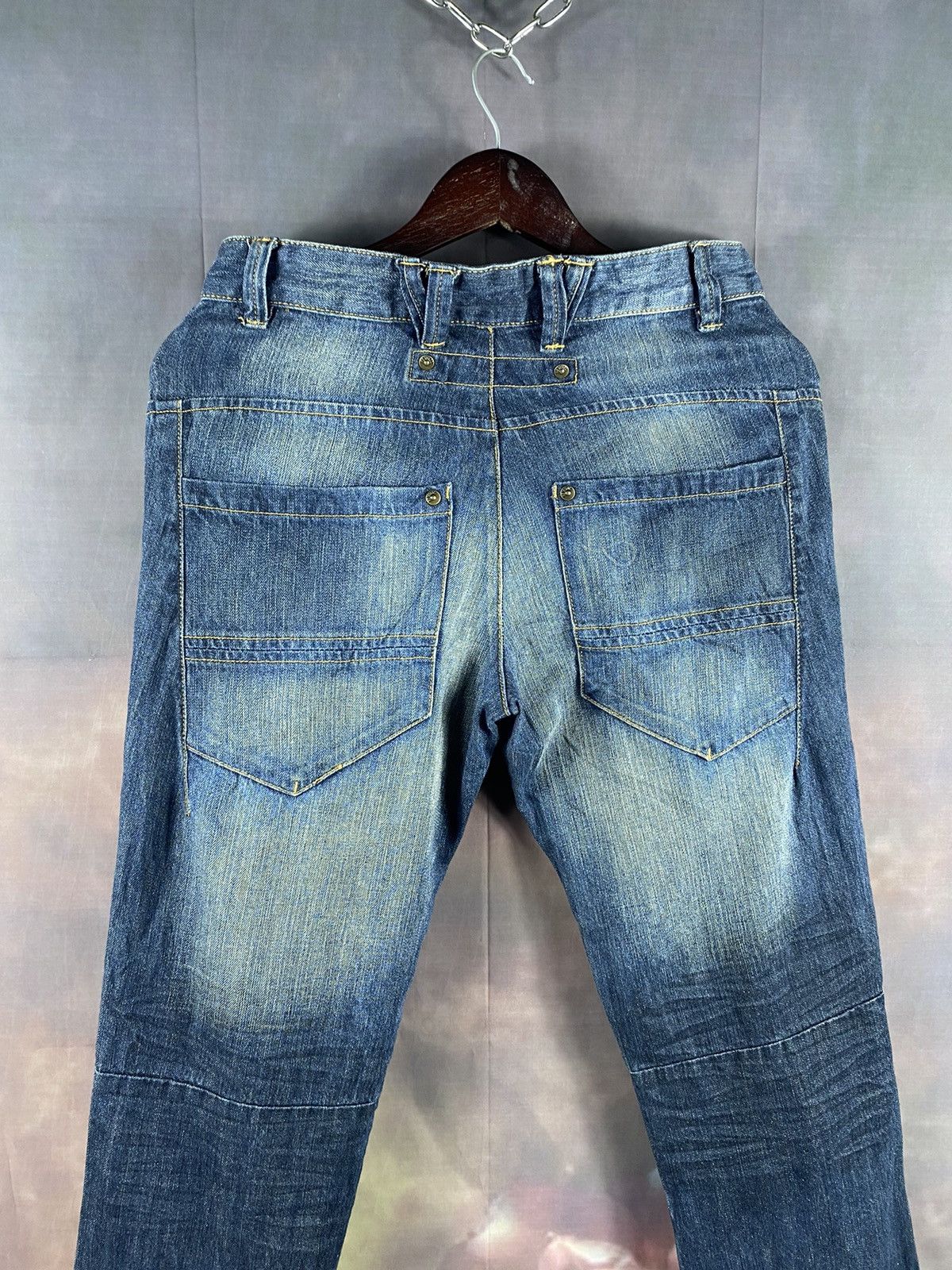 Japanese Brand × Jean × Vintage Vintage 30x31 Multi Pocket Double Knee Denim Pants Size US 30 / EU 46 - 6 Thumbnail