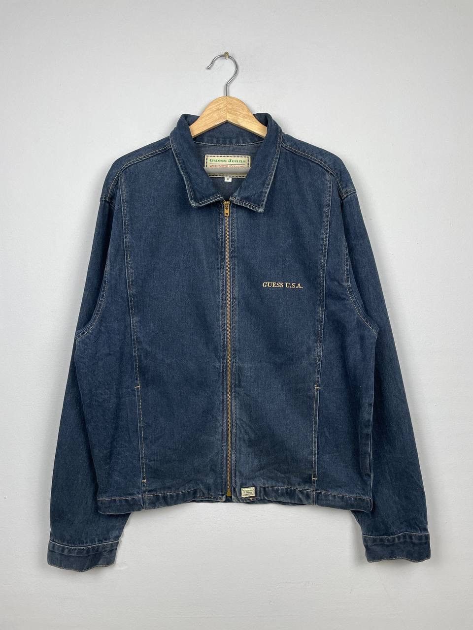 Guess × Vintage Vintage 90s Guess Usa Denim Outfits Jacket Size US L / EU 52-54 / 3 - 1 Thumbnail