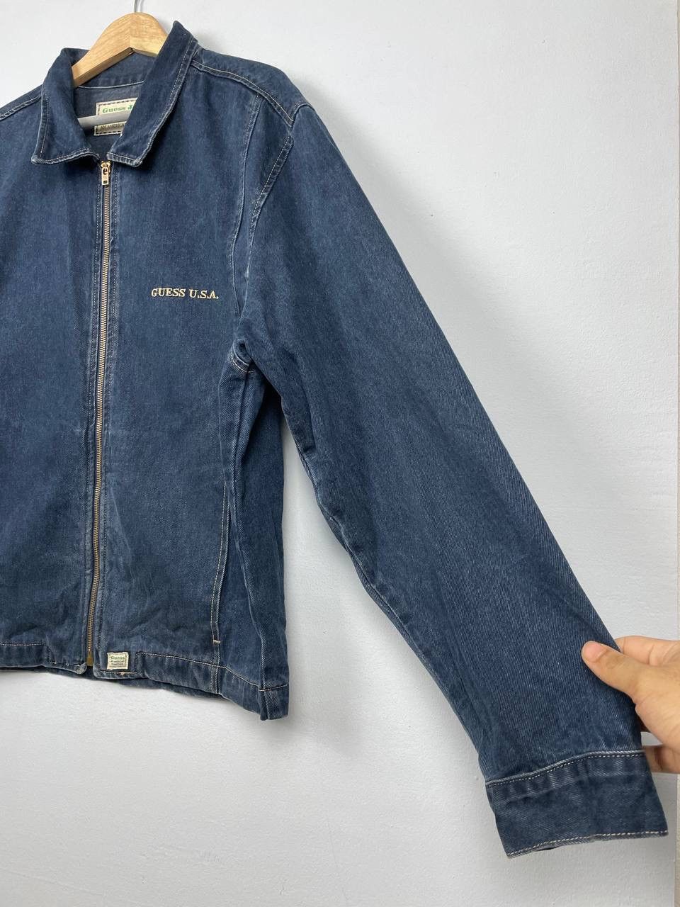 Guess × Vintage Vintage 90s Guess Usa Denim Outfits Jacket Size US L / EU 52-54 / 3 - 4 Thumbnail
