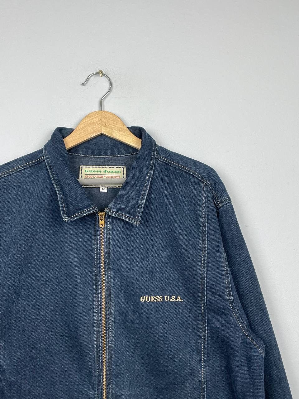 Guess × Vintage Vintage 90s Guess Usa Denim Outfits Jacket Size US L / EU 52-54 / 3 - 2 Thumbnail