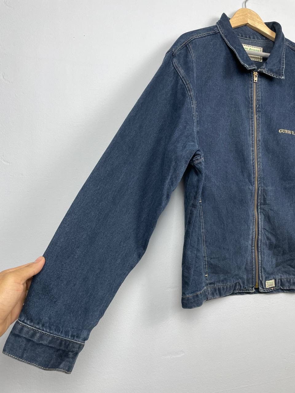 Guess × Vintage Vintage 90s Guess Usa Denim Outfits Jacket Size US L / EU 52-54 / 3 - 3 Thumbnail