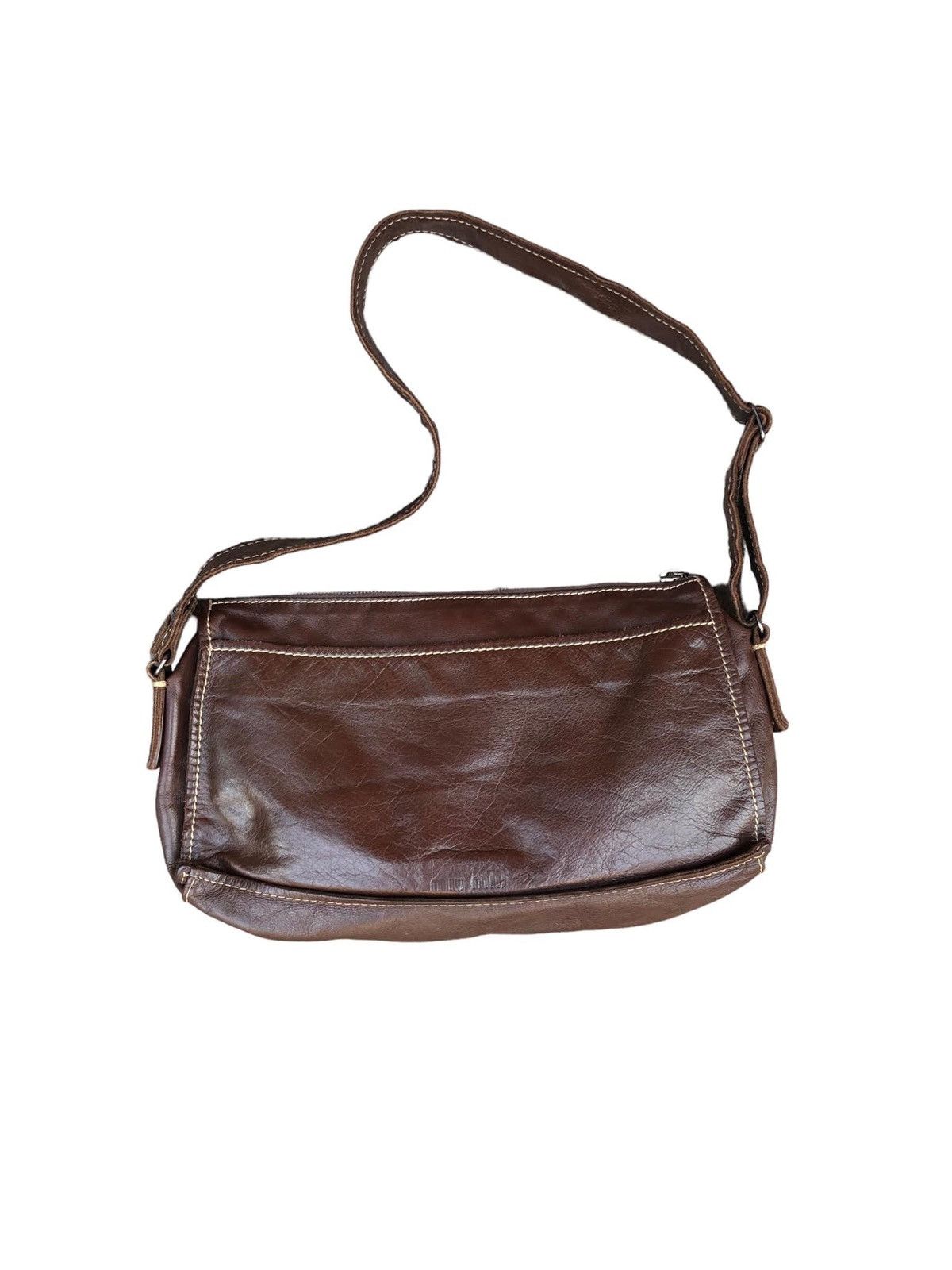 Vintage Miu Miu Logo Leather Shoulder Bag