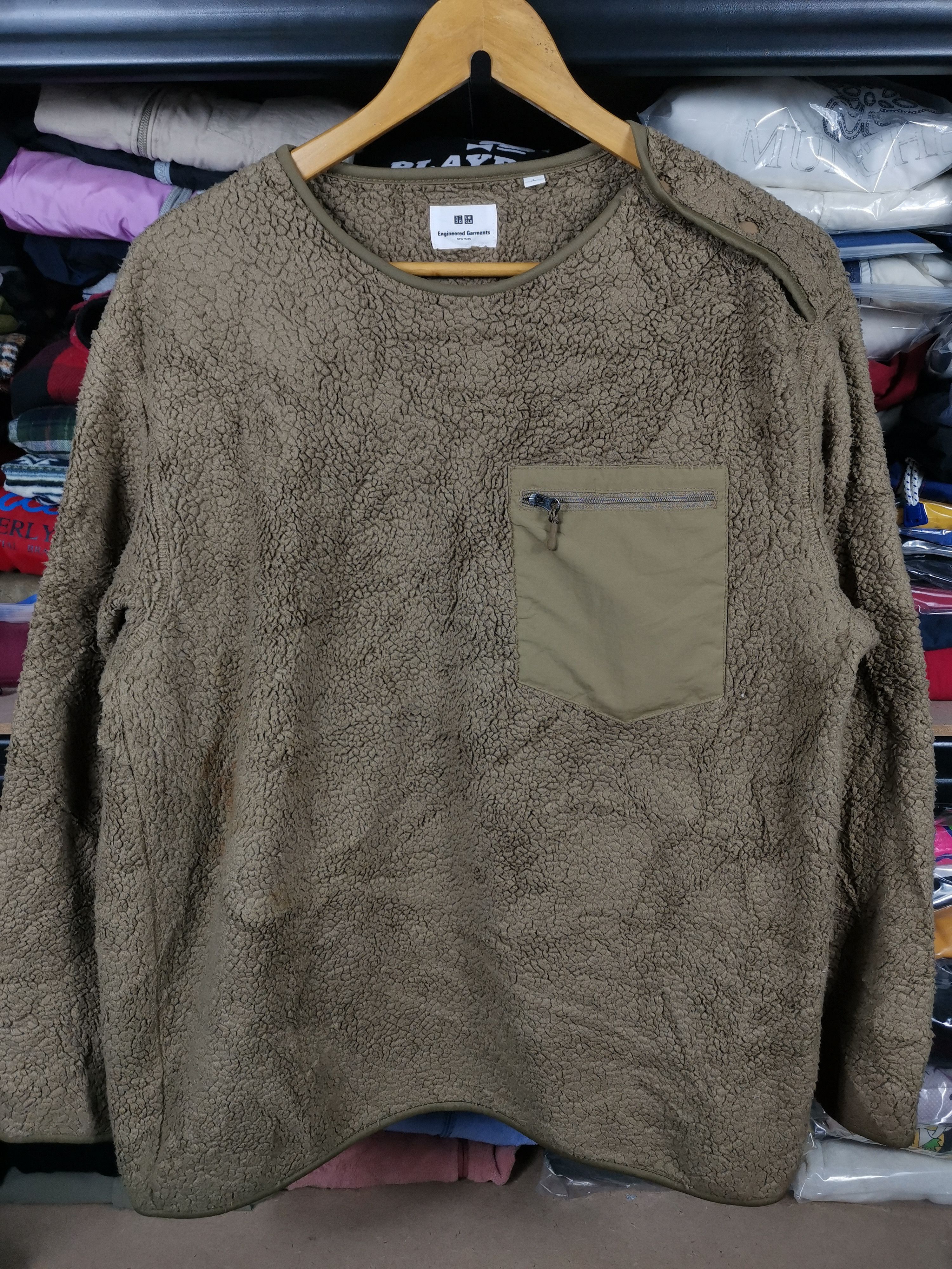 Engineered Garments Uniqlo Engineered Garment New York Fleece Sweater Jacket Size US L / EU 52-54 / 3 - 1 Thumbnail