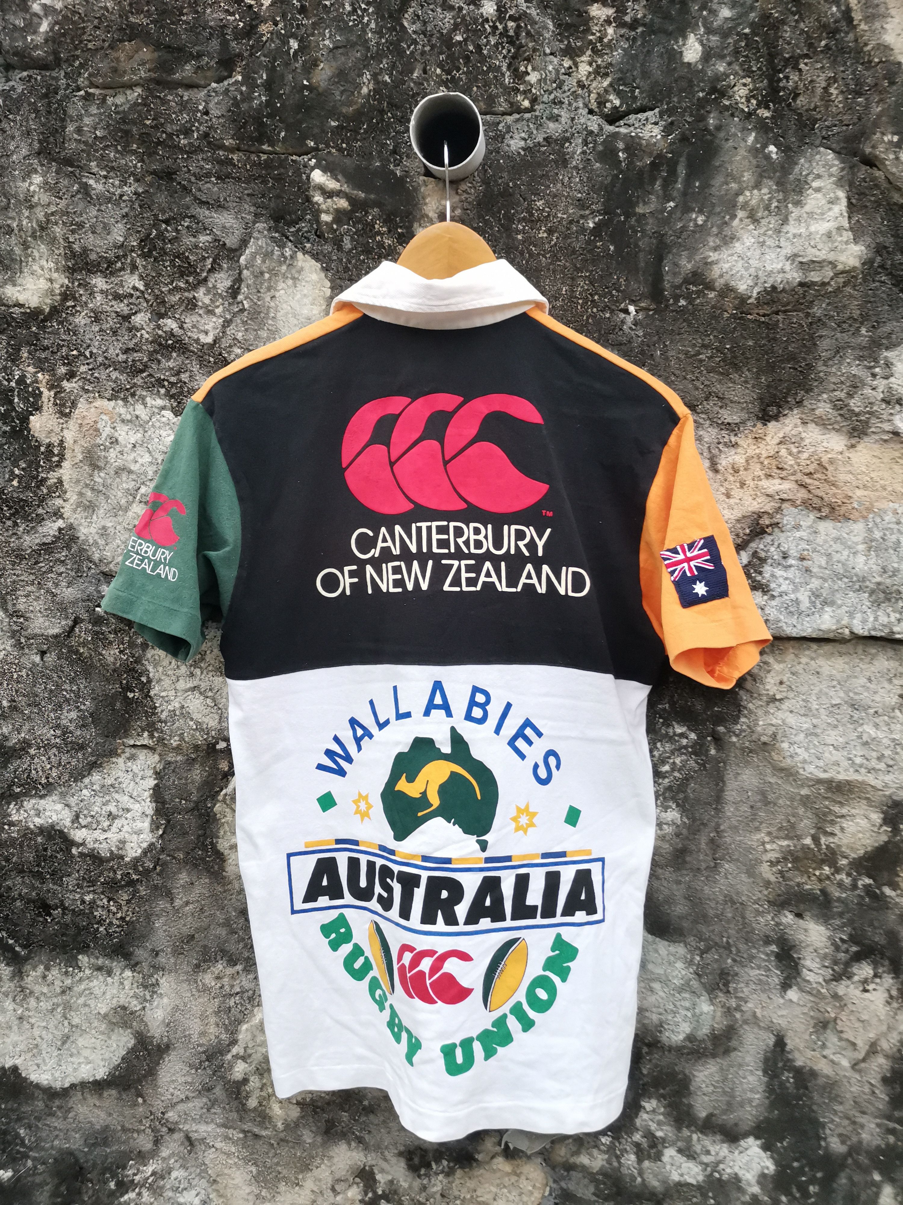 image of Canterbury Of New Zealand x Vintage Centerbury Of New Zealand Fullprint Collar Shirt in Green/Yello