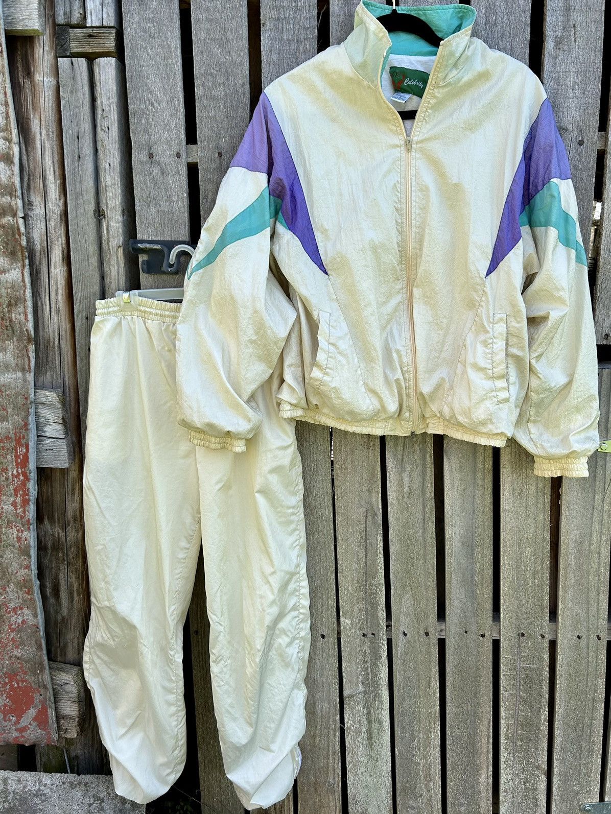 Rare × Streetwear × Vintage 90s Windbreaker Tracksuit size S
