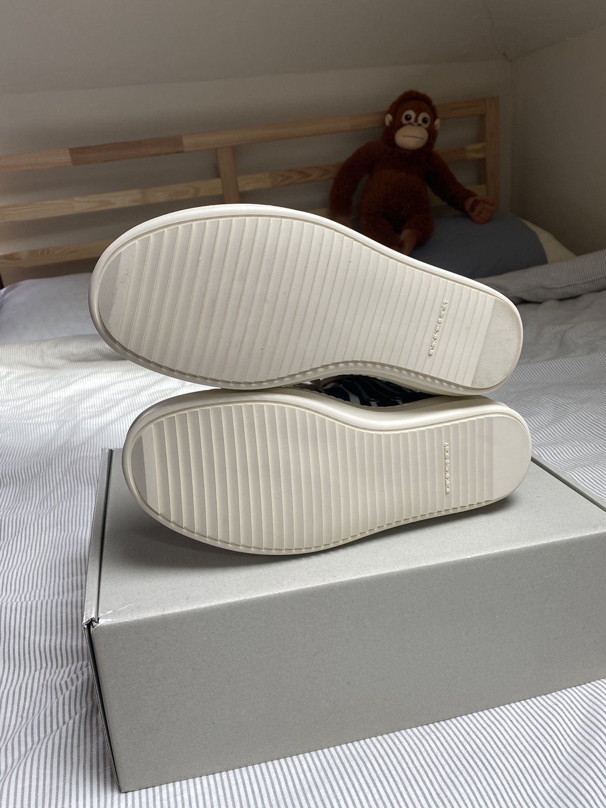 Rick Owens × Rick Owens Drkshdw Rick Owens Ramones Zebra Black White FW21 Gethsemane 41 Size US 8 / EU 41 - 4 Thumbnail