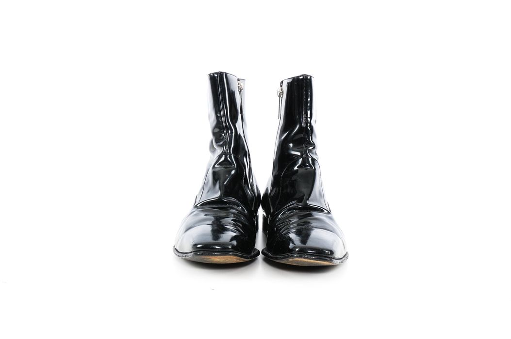 Dior Dior Homme Black Patent Leather Boots | Grailed