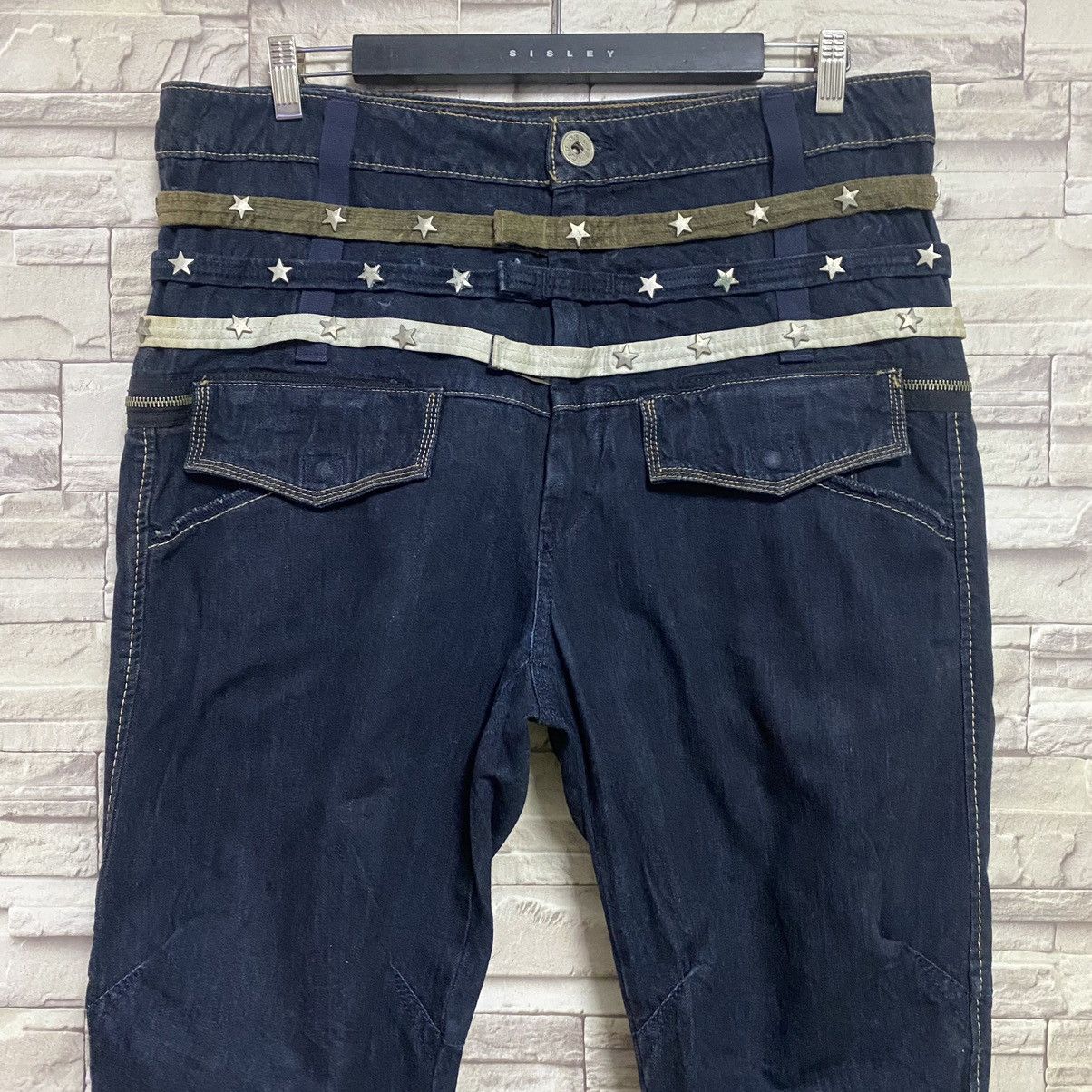 Marithe + Francois Girbaud Marithe Francois Girbaud Denim Bondage Pants Studded Size US 36 / EU 52 - 3 Thumbnail