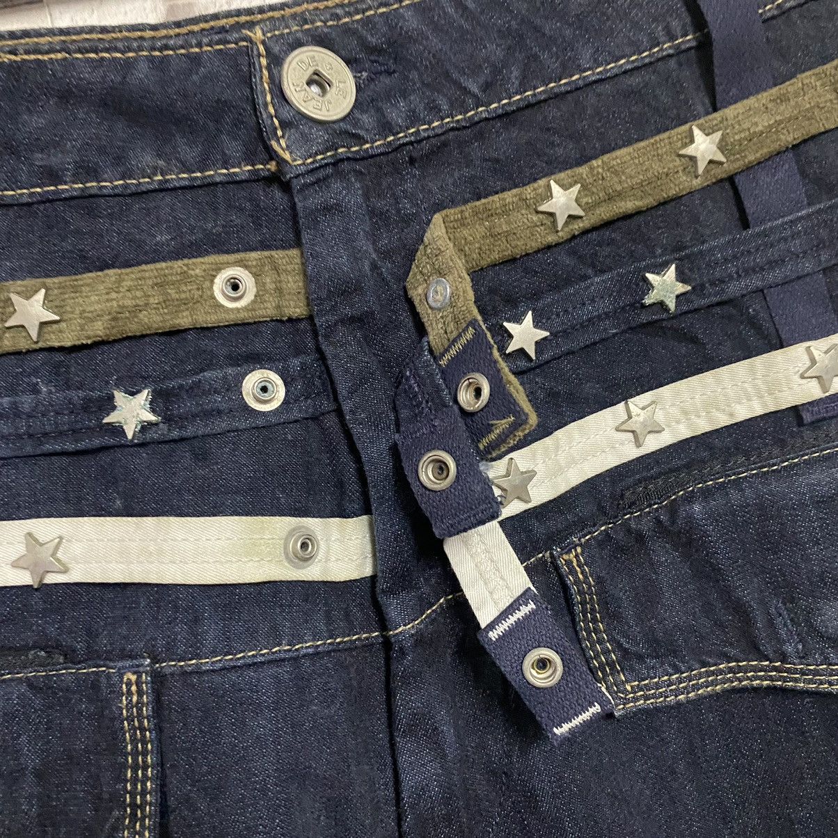 Marithe + Francois Girbaud Marithe Francois Girbaud Denim Bondage Pants Studded Size US 36 / EU 52 - 16 Thumbnail