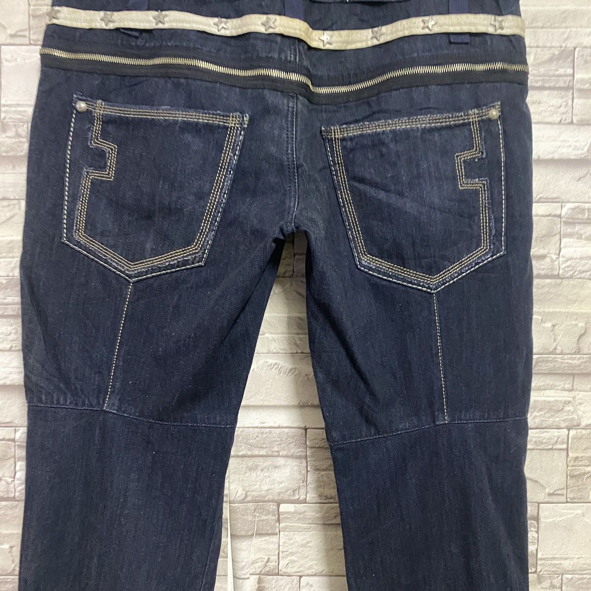 Marithe + Francois Girbaud Marithe Francois Girbaud Denim Bondage Pants Studded Size US 36 / EU 52 - 12 Thumbnail