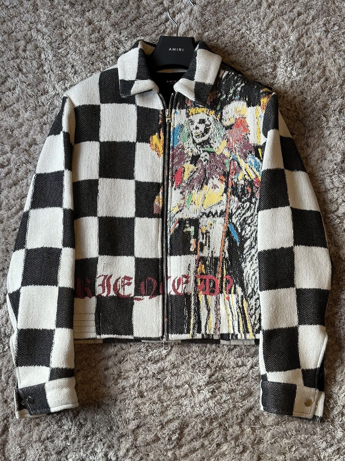 AMIRI×WES LANG SACRIFICE JACKET Amiri X Wes Lang Sacrifices Jacket Black White Pre-Owned