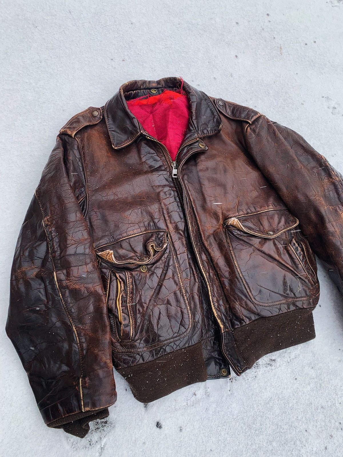 Schott × Supreme Supreme Schott Suede A-2 jacket SS18 | Grailed