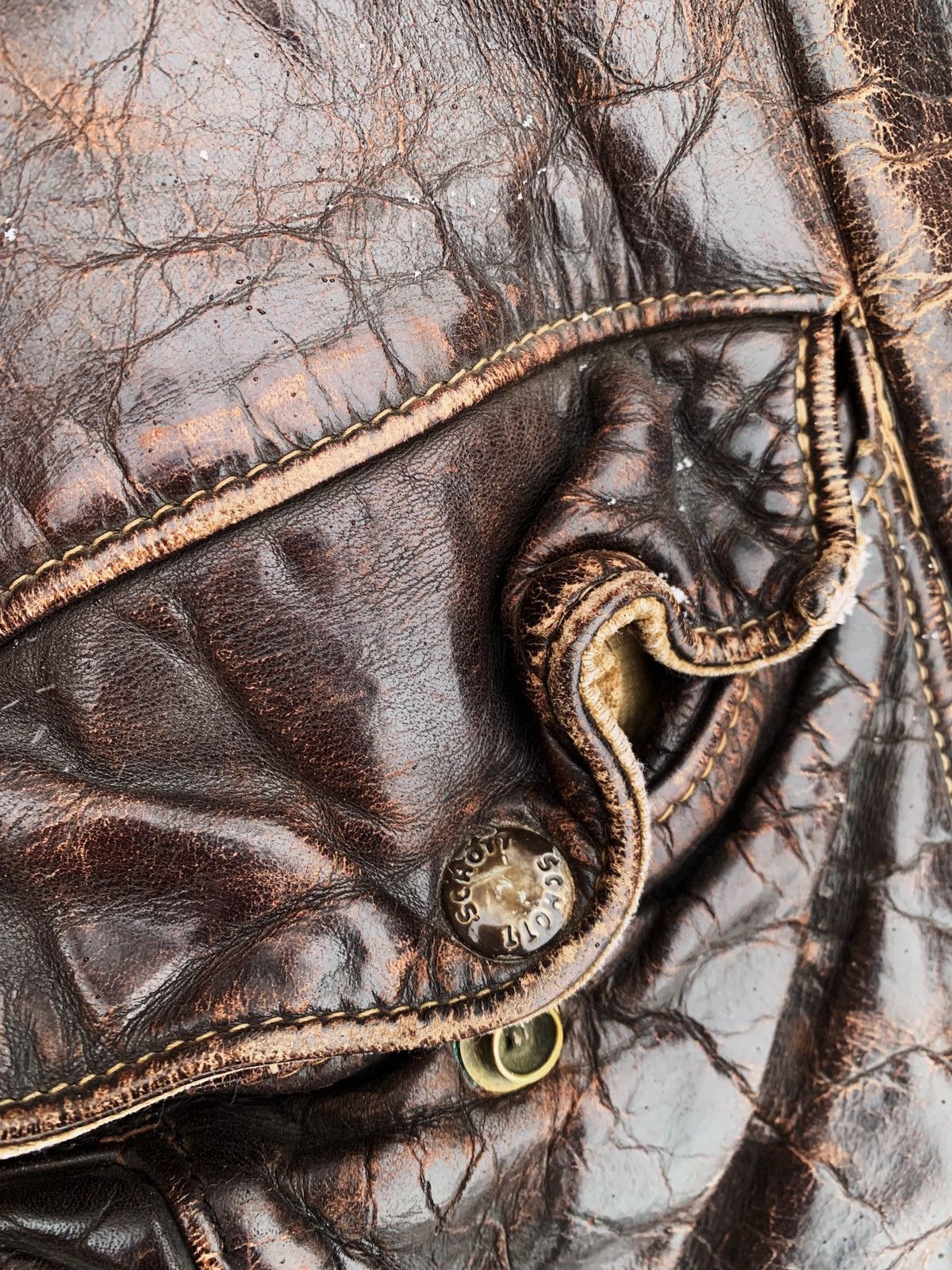 Schott Archive Schott NYC 60s very vintage leather jacket A-2 USAF Size US L / EU 52-54 / 3 - 10 Thumbnail
