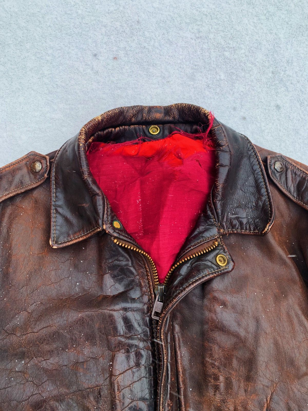 Schott Archive Schott NYC 60s very vintage leather jacket A-2 USAF Size US L / EU 52-54 / 3 - 7 Thumbnail