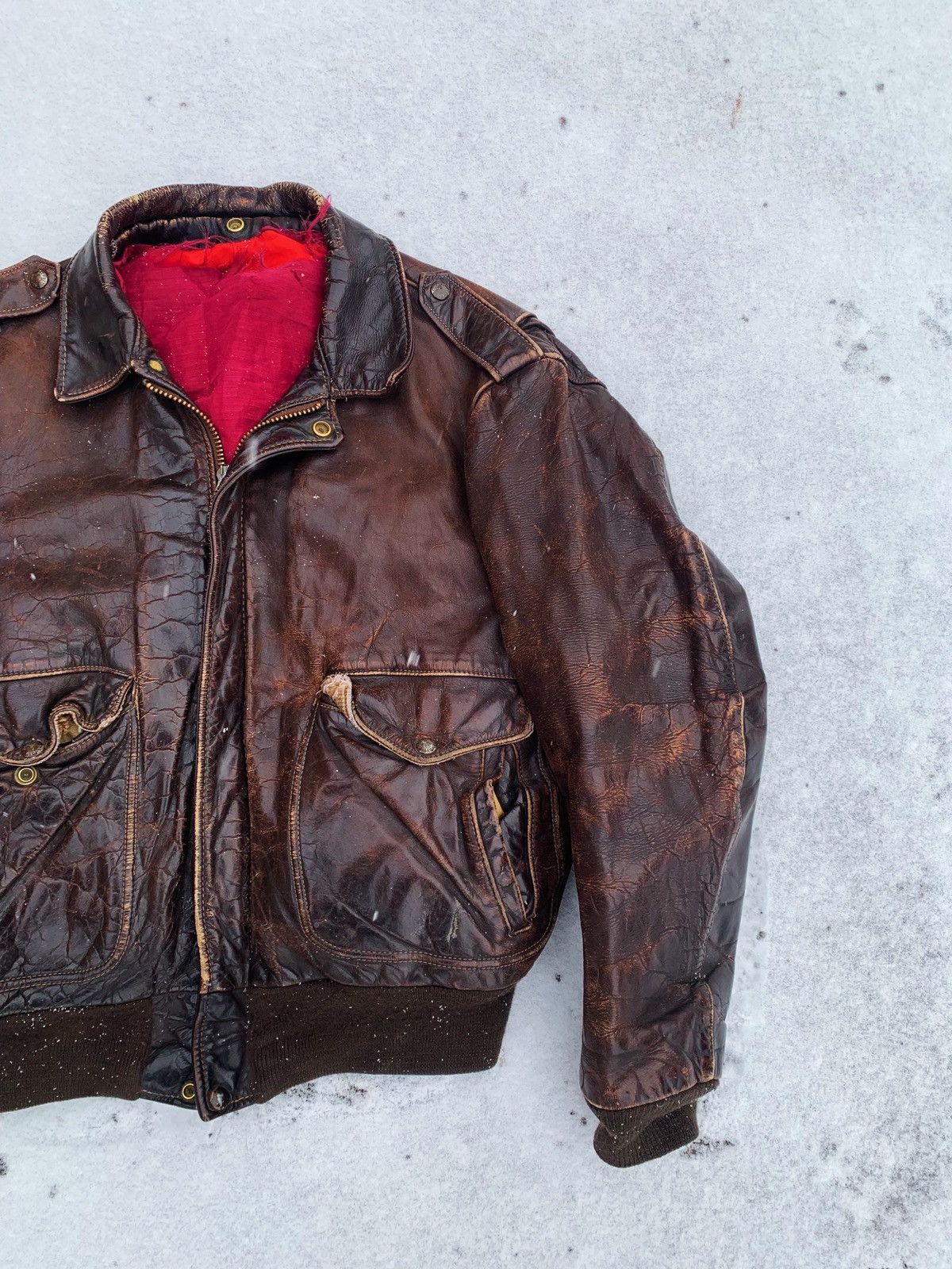 Schott Archive Schott NYC 60s very vintage leather jacket A-2 USAF Size US L / EU 52-54 / 3 - 4 Thumbnail