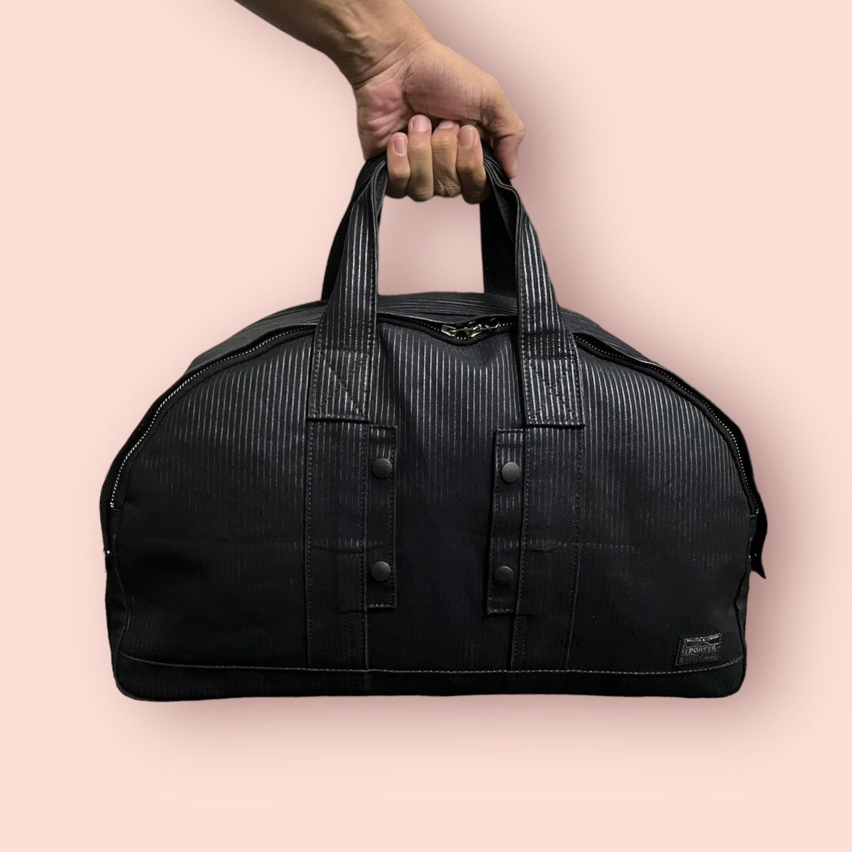 Head Porter × Japanese Brand × Porter RARE PORTER HICKORY BLACK DUFFLE TRAVEL BAG Size ONE SIZE - 1 Thumbnail