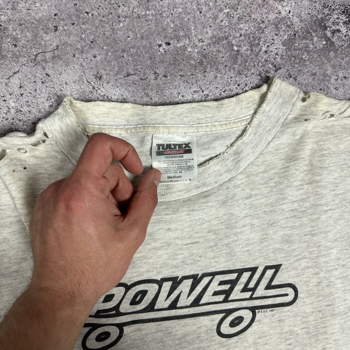 Vintage Vintage 90s Powell Peralta Distressed Thrashed tee Y2K skate Size US M / EU 48-50 / 2 - 6 Thumbnail
