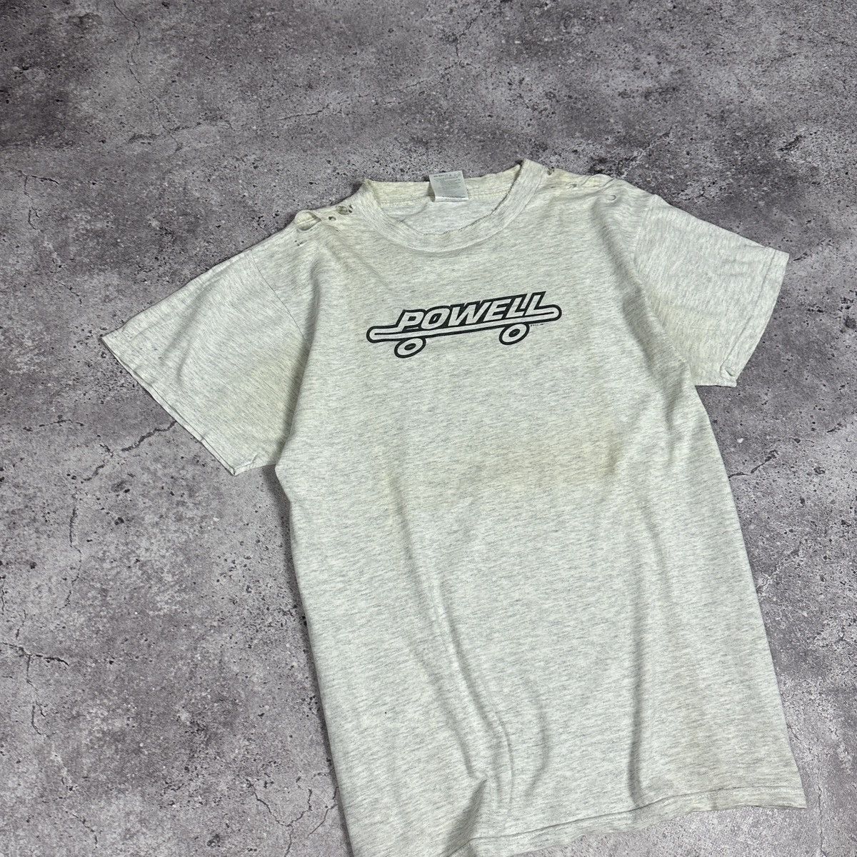Vintage Vintage 90s Powell Peralta Distressed Thrashed tee Y2K skate Size US M / EU 48-50 / 2 - 3 Thumbnail