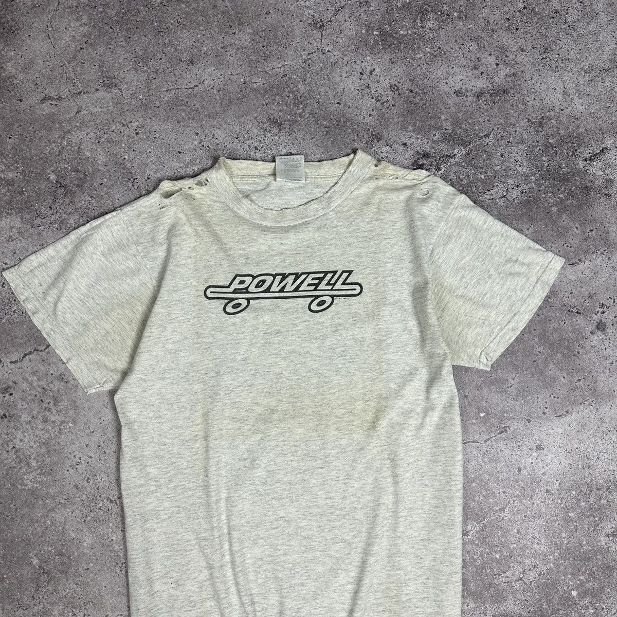 Vintage Vintage 90s Powell Peralta Distressed Thrashed tee Y2K skate Size US M / EU 48-50 / 2 - 4 Thumbnail